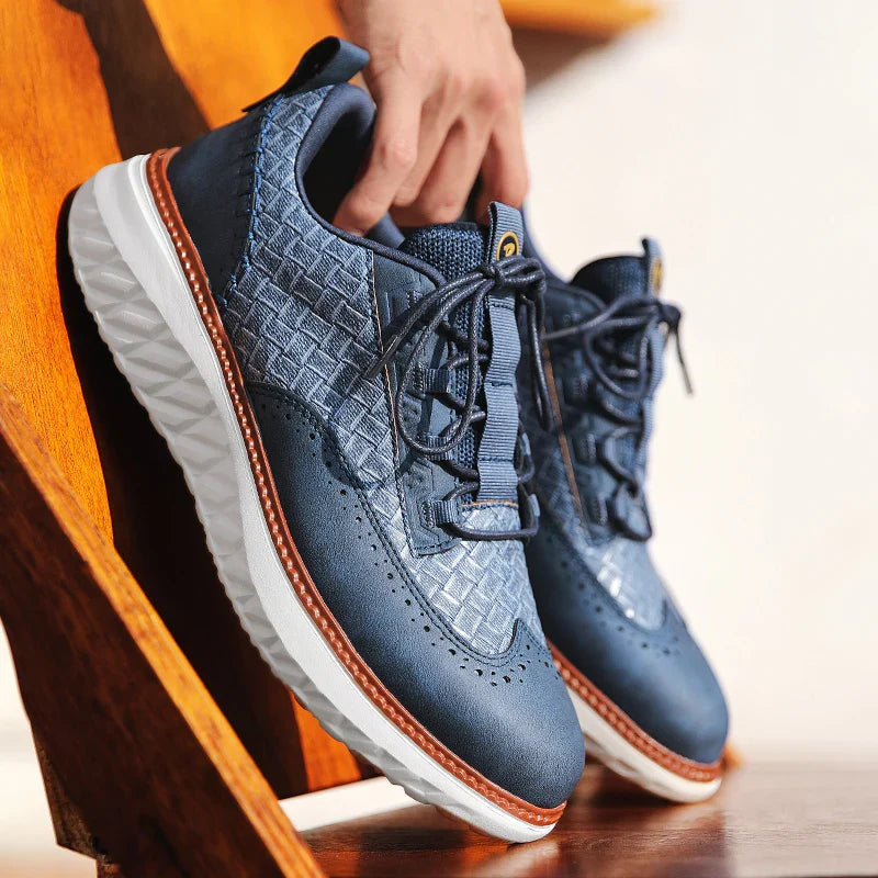 Sneakers in pelle uomo — scarpe leggere e traspiranti — quotidiane