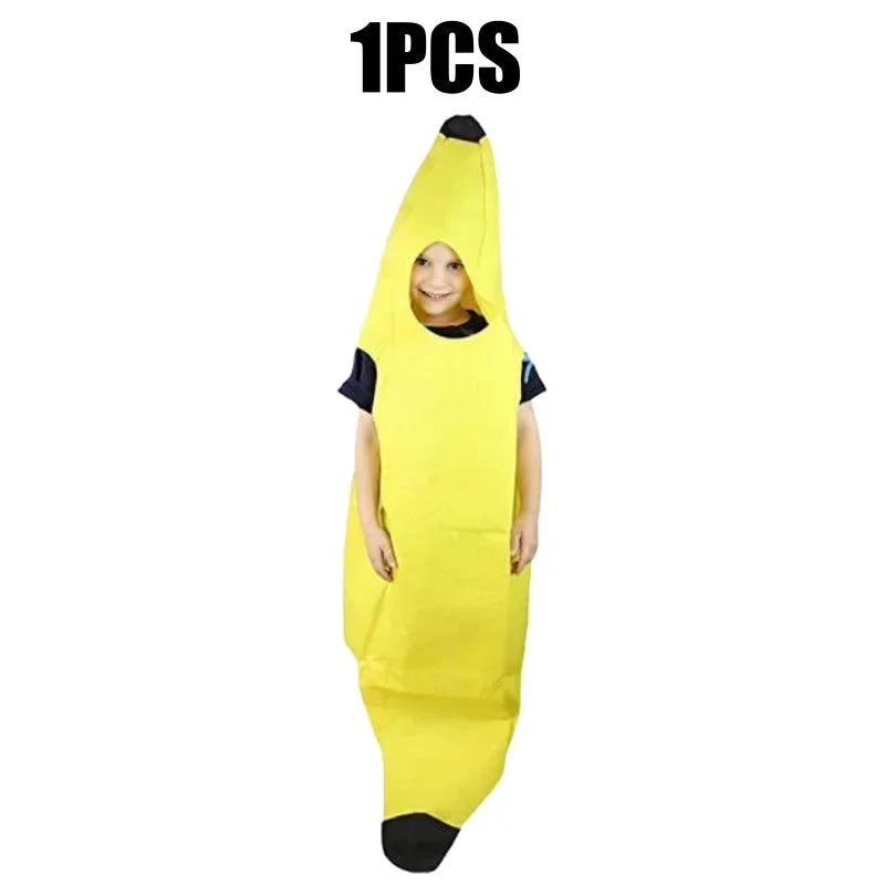 Smíšený kostým banánu na Halloween, cosplay, karneval a kostýmovou párty