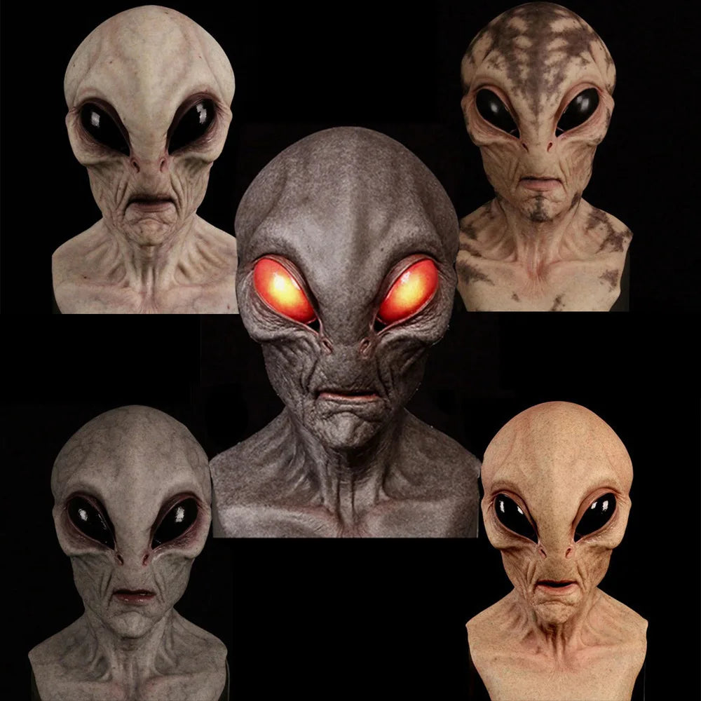 Mixte Masque Extraterrestre Réaliste Halloween Cosplay Fête Adulte Effrayant