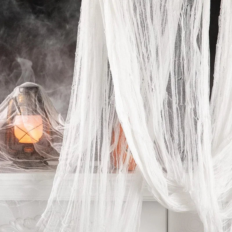 Scary Halloween Gauze Window Door Haunted House Decoration