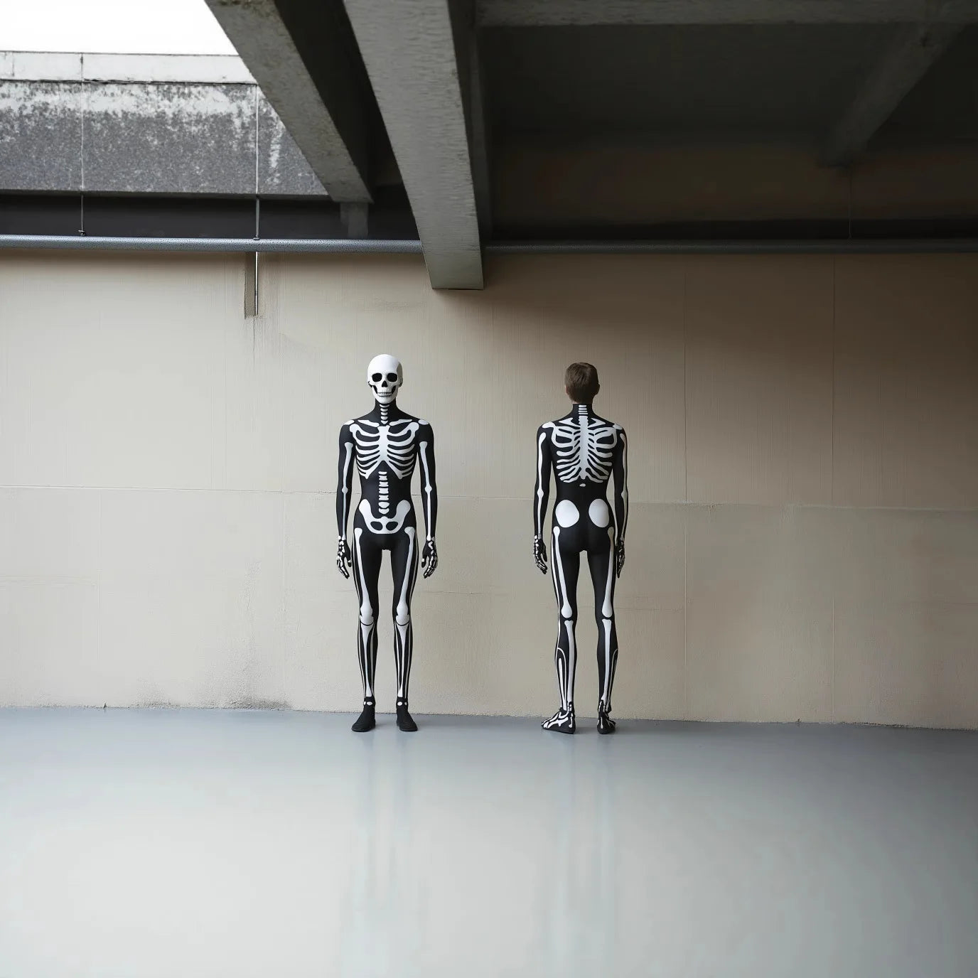 Smíšený kostým kostry s maskou na Halloween, cosplayový steampunkový kostým pro dospělé