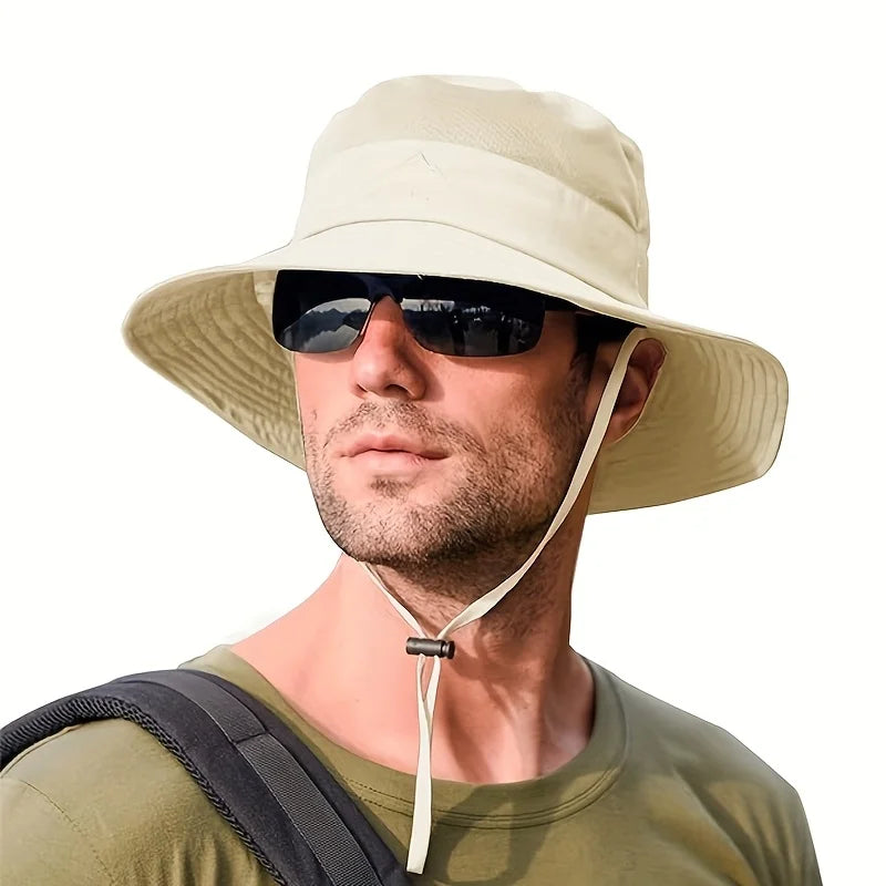 Sombrero tipo bucket plegable para pesca, anti-UV, de poliéster transpirable