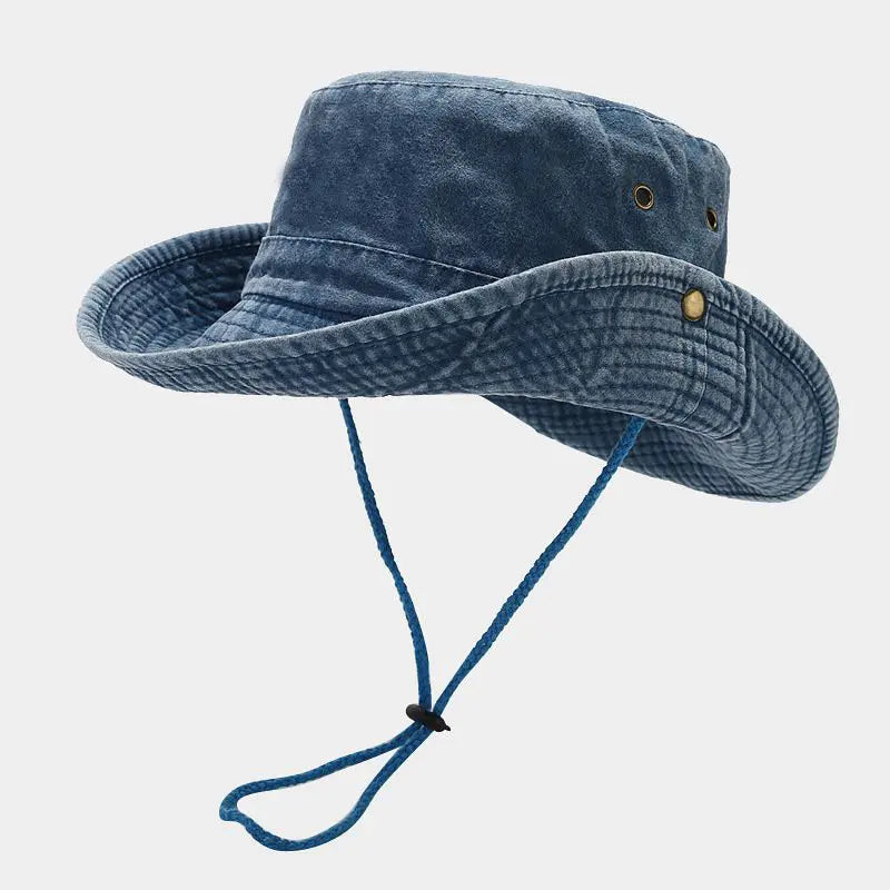 Unisex bavlněný klobouk s širokou nastavitelnou krempou