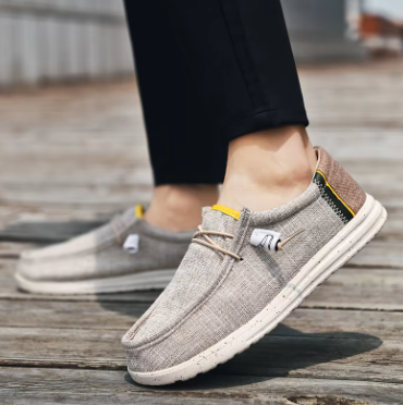 Pánské plátěné mokasíny, ležérně-elegantní, prodyšné, lehké, odolné proti zápachu, pohodlné