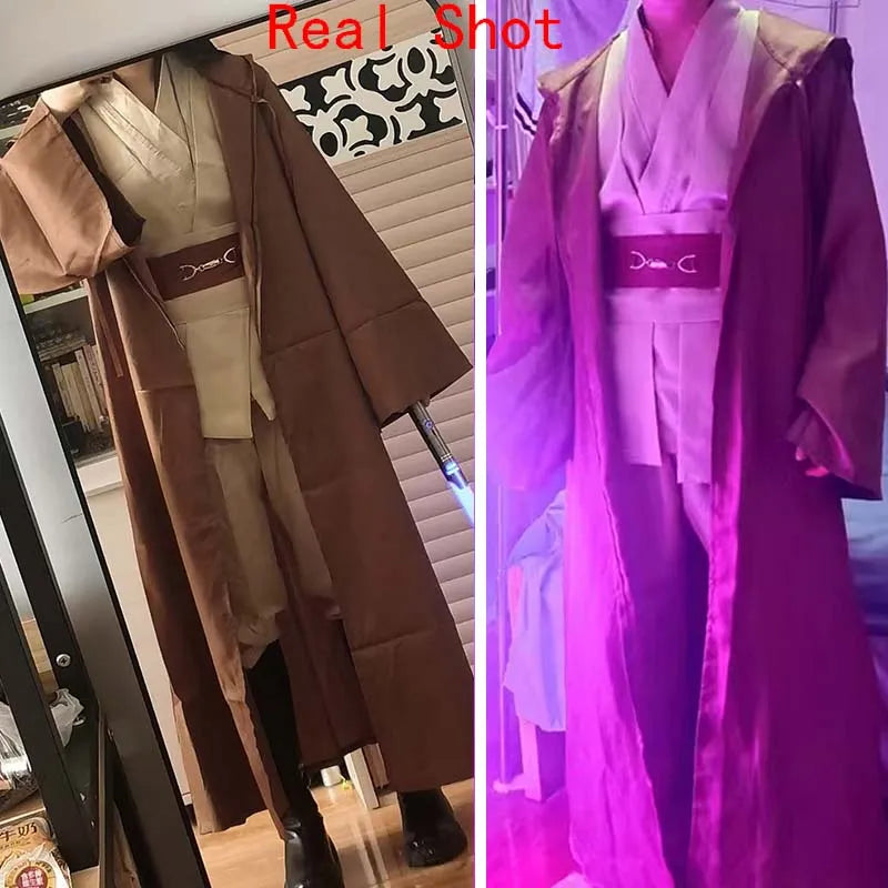 Pánský kostým rytířského mnicha, plášť s kapucí, halloweenská cosplay tunika pro dospělé