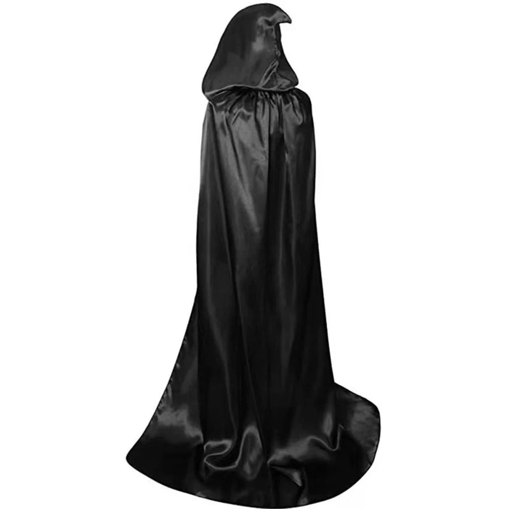 Dlouhý unisex plášť s kapucí na Halloween, čarodějnický cosplay kostým na večírek