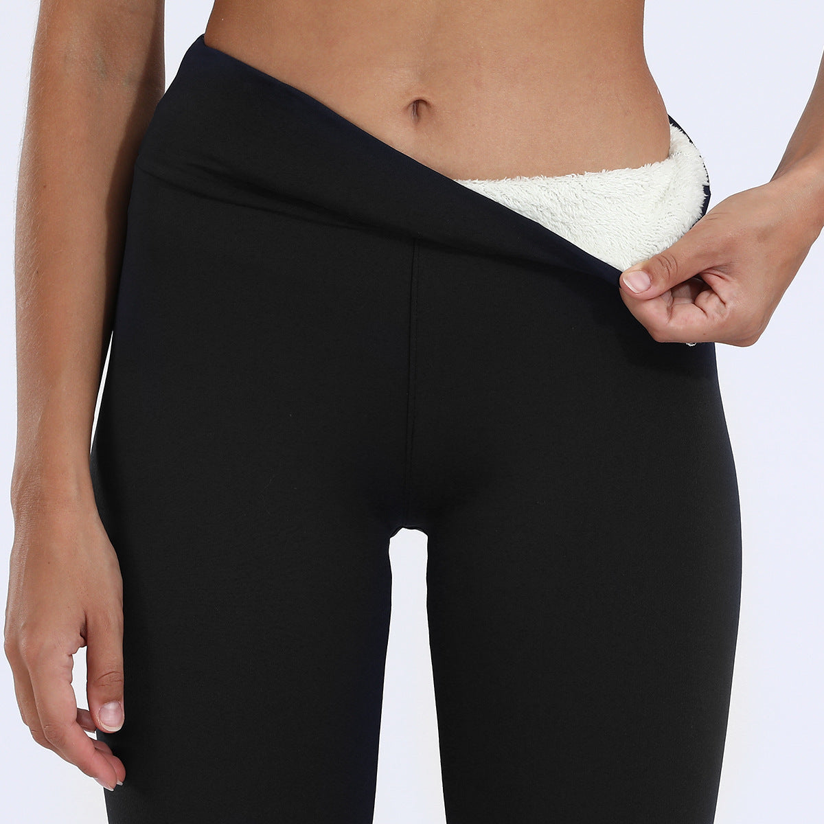 Mujer Leggings con Forro Polar Diarios Talle Alto Corte Moldeador Calidez Suave
