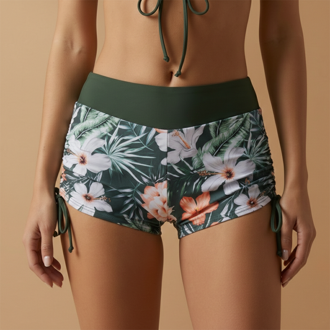 Dvoudílné plavky — retro bikiny se zvýšenými kalhotkami | bazén