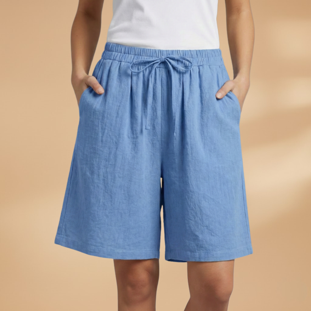 Bermuda da donna | short medio-lungo taglio casual con vita elastica | ufficio