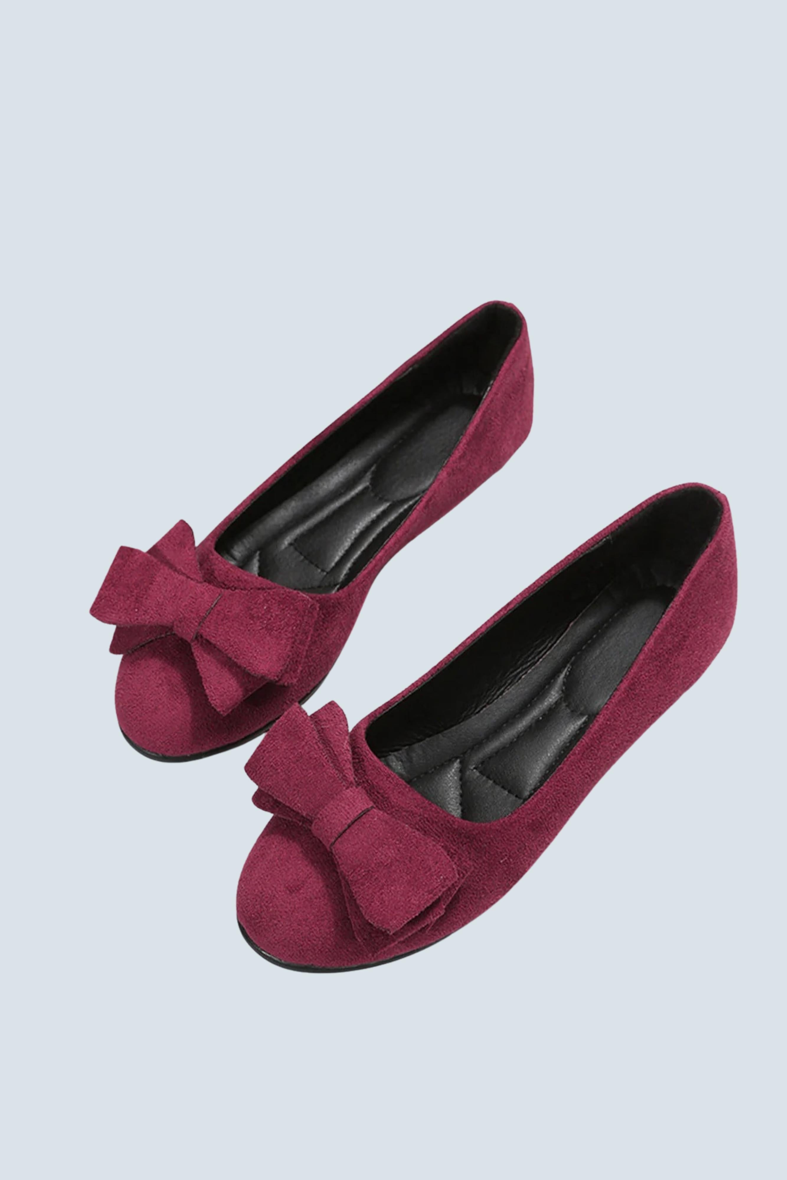 Ballerines Femme à Noeud avec Semelle Matelassée et Extérieur Doux
