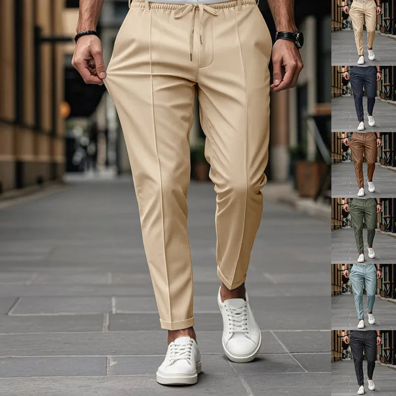 Pánské kancelářské kalhoty slim fit s elastickým pohodlím