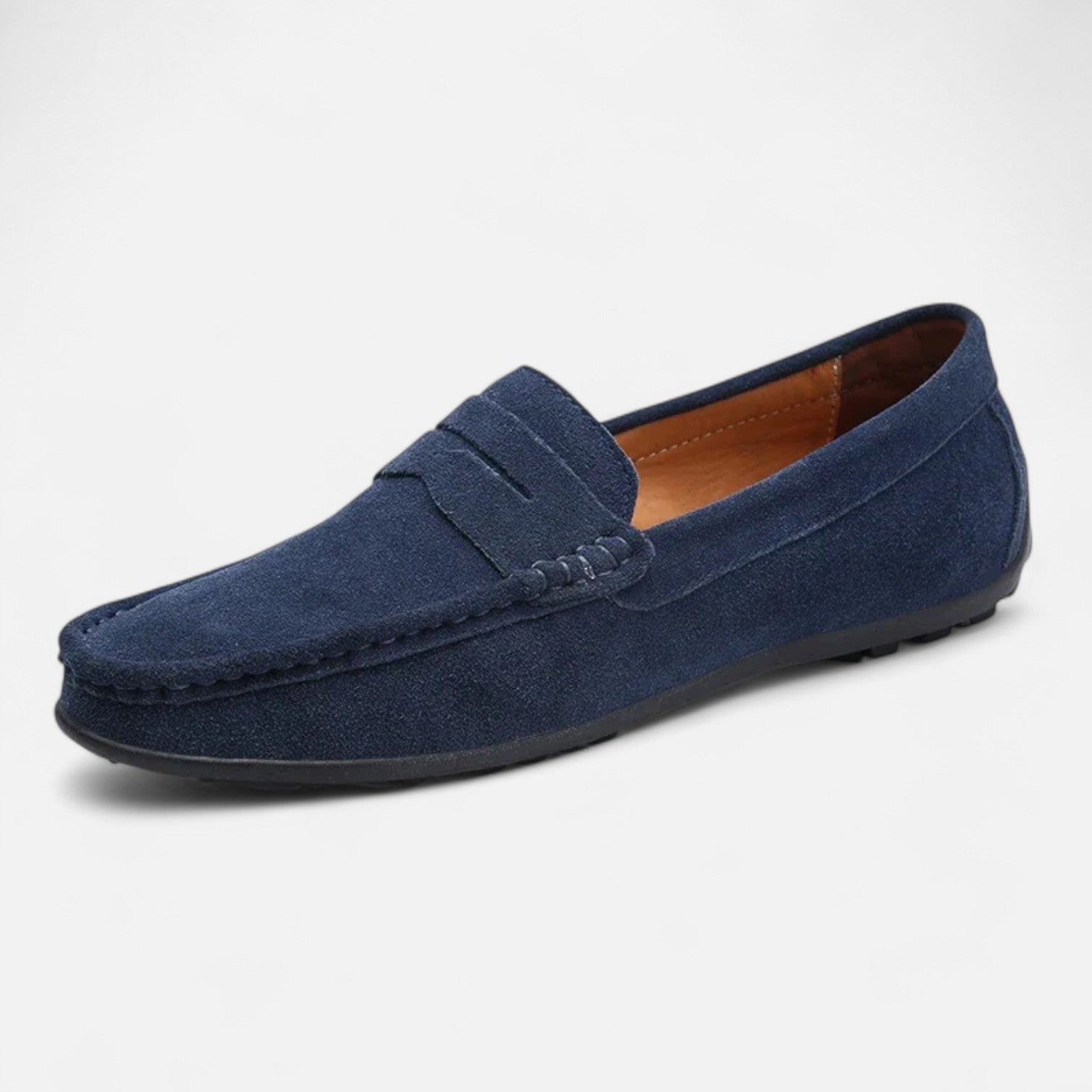 Velclairemode| Men's Luxury Suede Loafers - Handmade, Elegant Slip-On Style