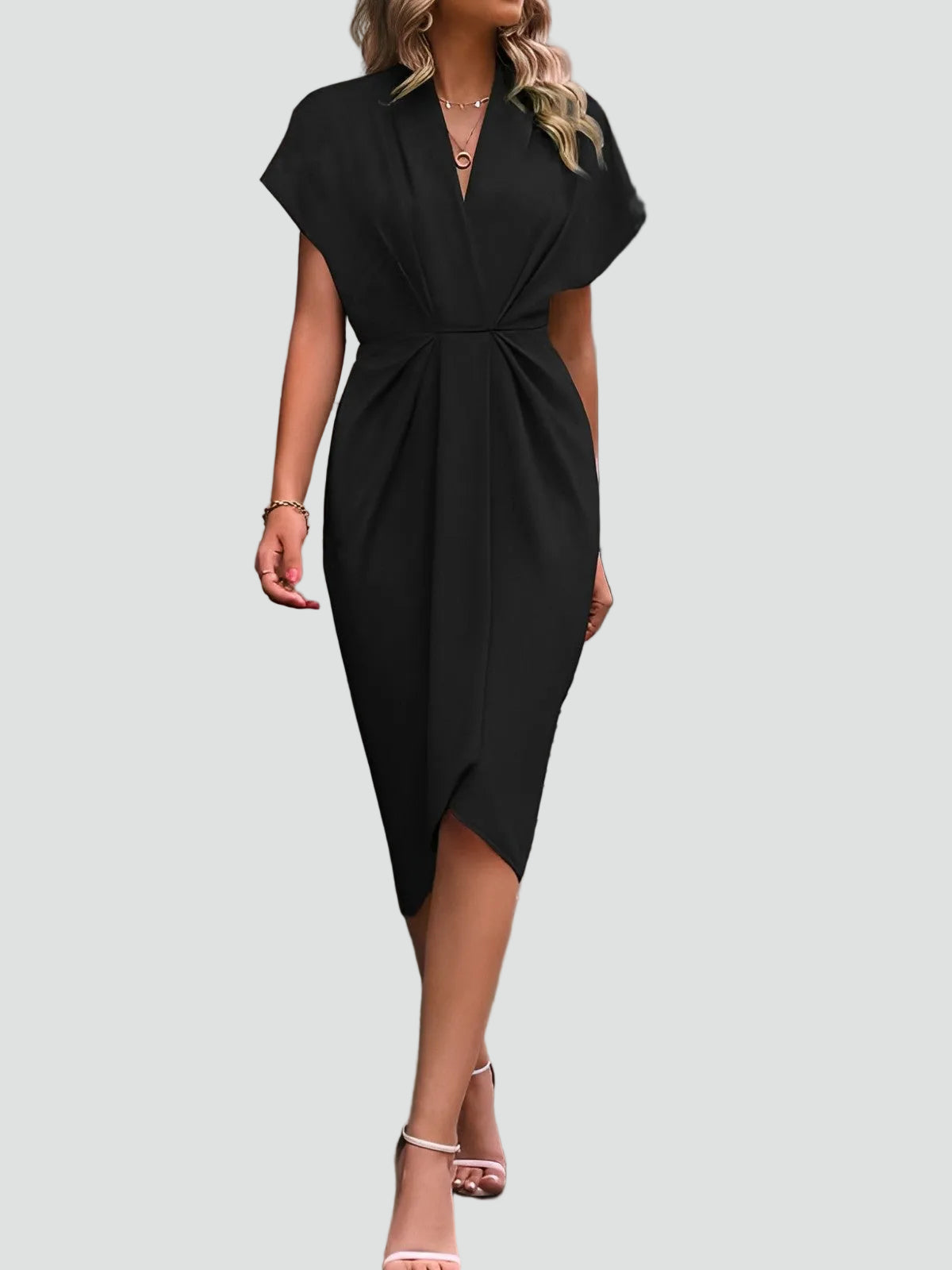 Robe Midi Cache-cœur Évasée
