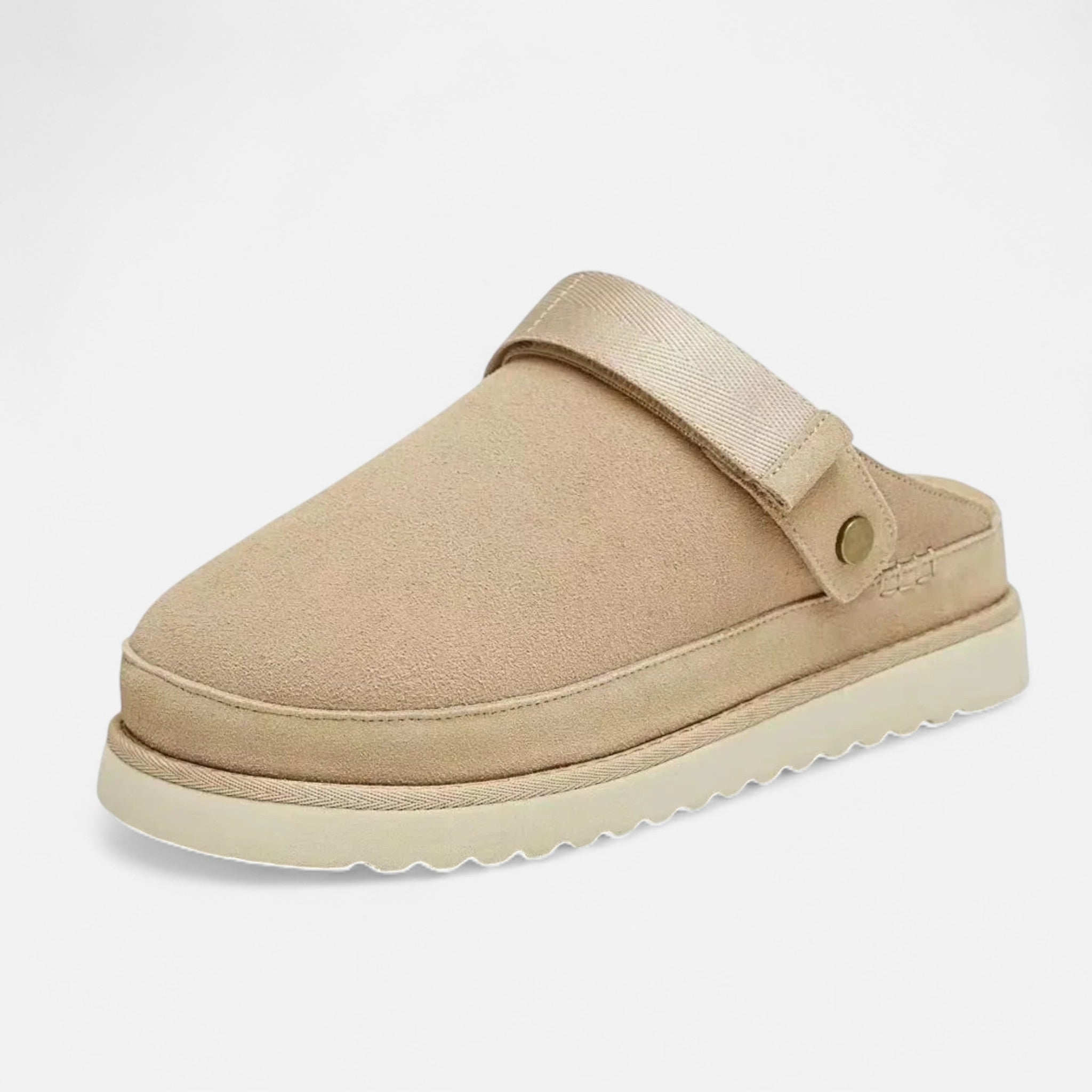 Velclairemode | Women's Leather Mules with Thick Soles