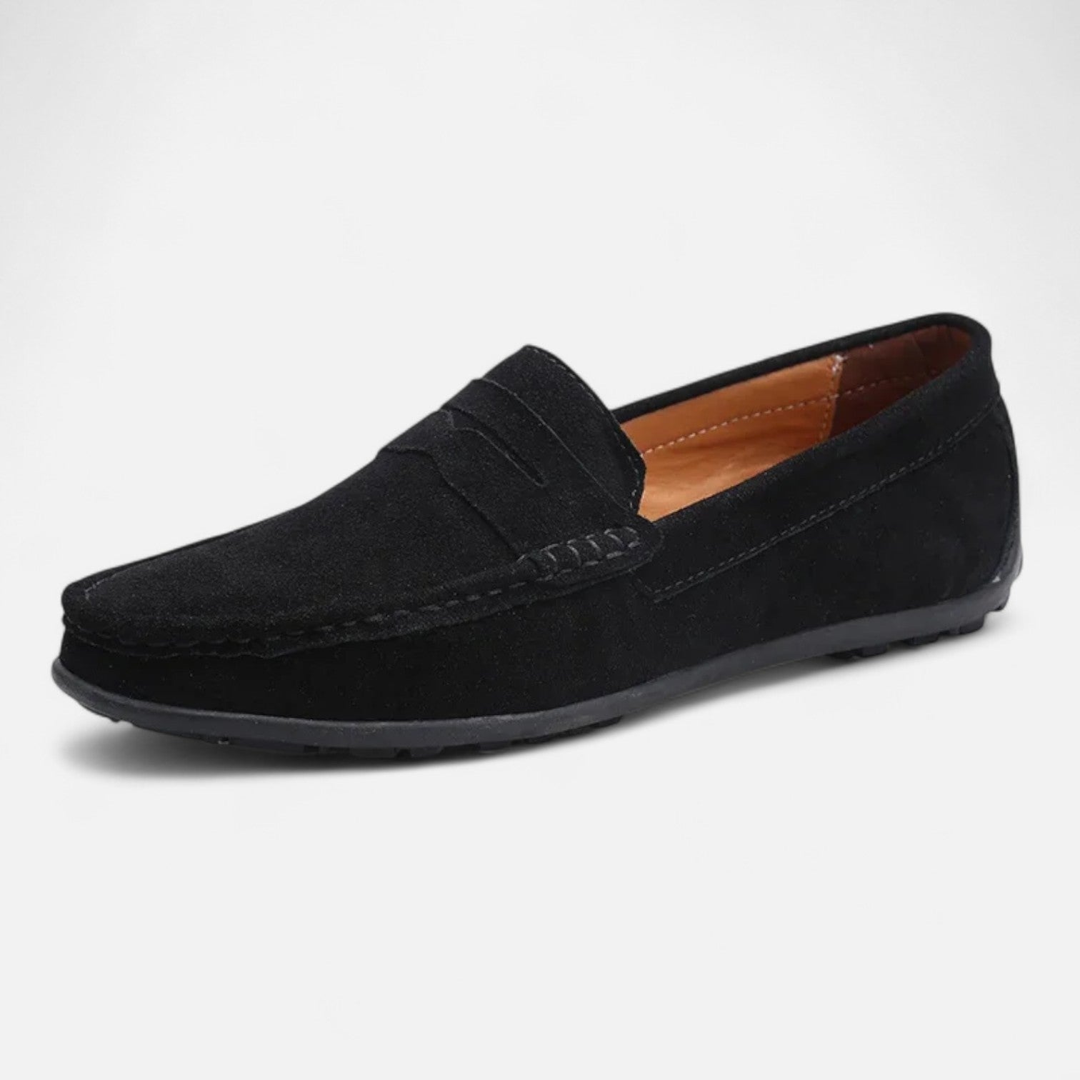 Velclairemode| Men's Luxury Suede Loafers - Handmade, Elegant Slip-On Style