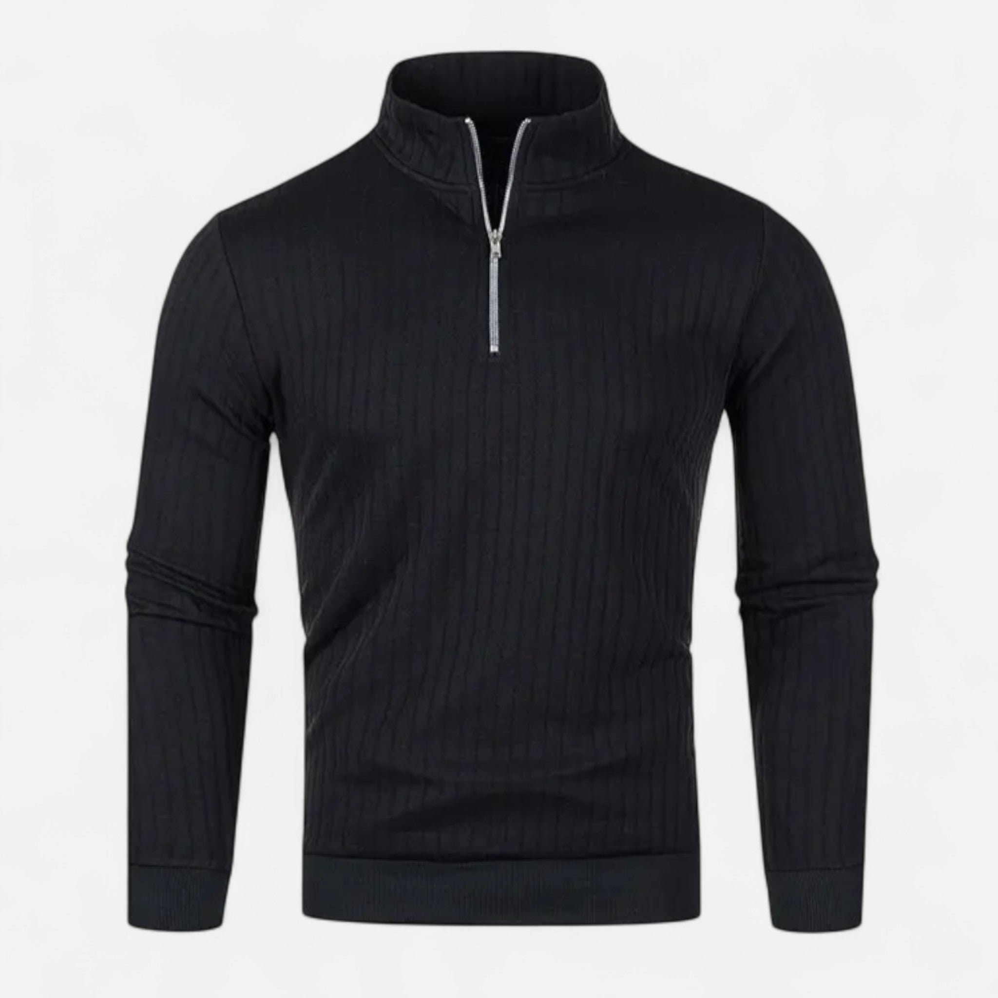 Velclairemode.com | Men's Half-Zip Sweater – Elegant Knit, Controlled Casual Style