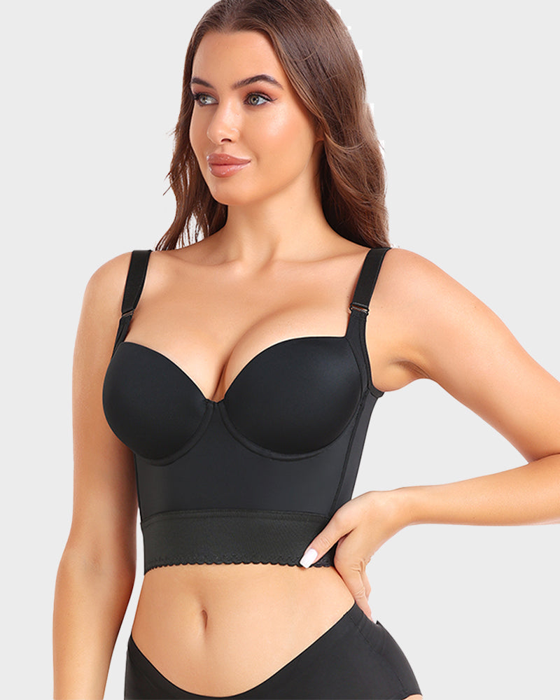 Sujetador moldeador largo con push-up