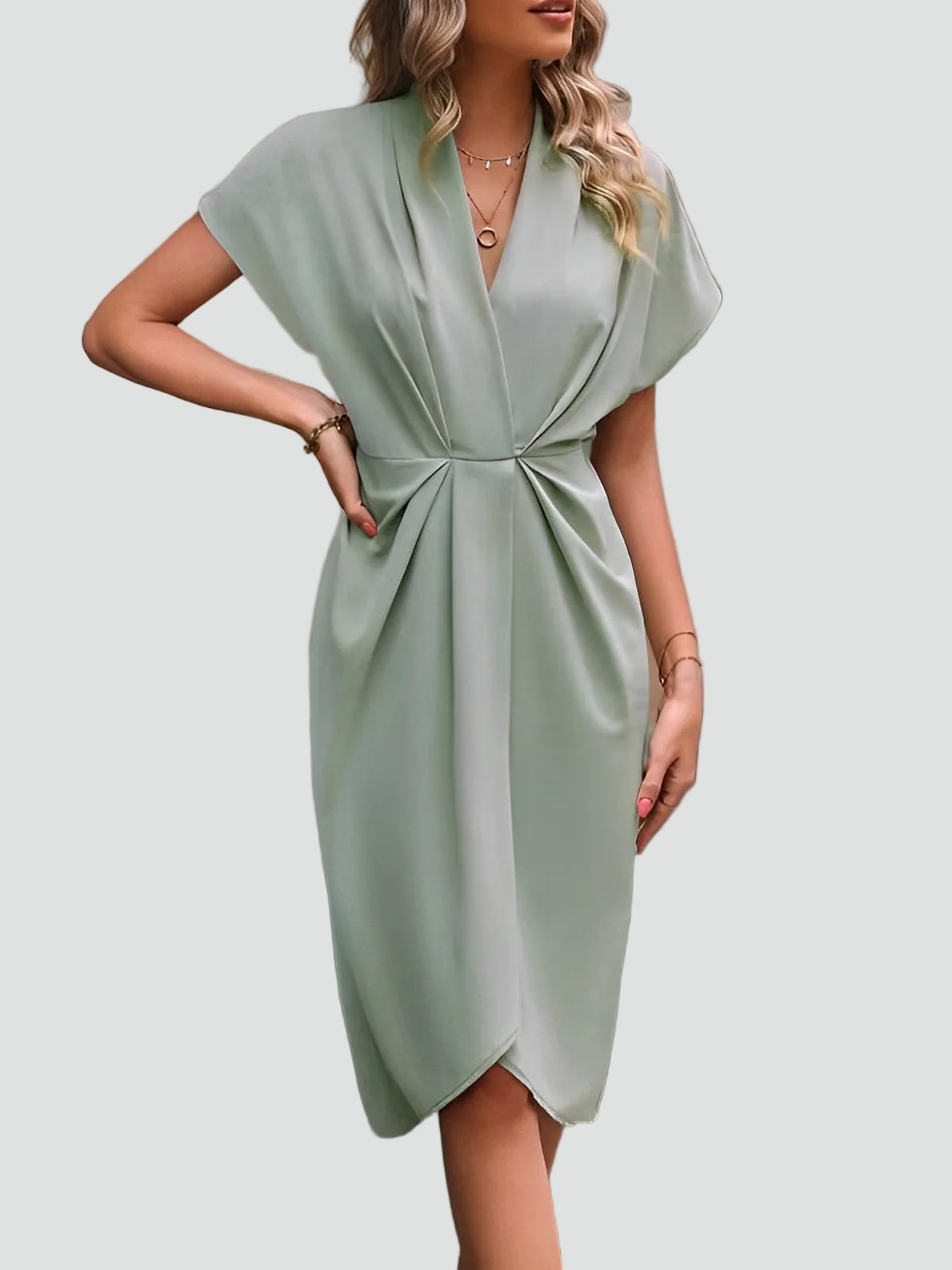 Robe Midi Cache-cœur Évasée
