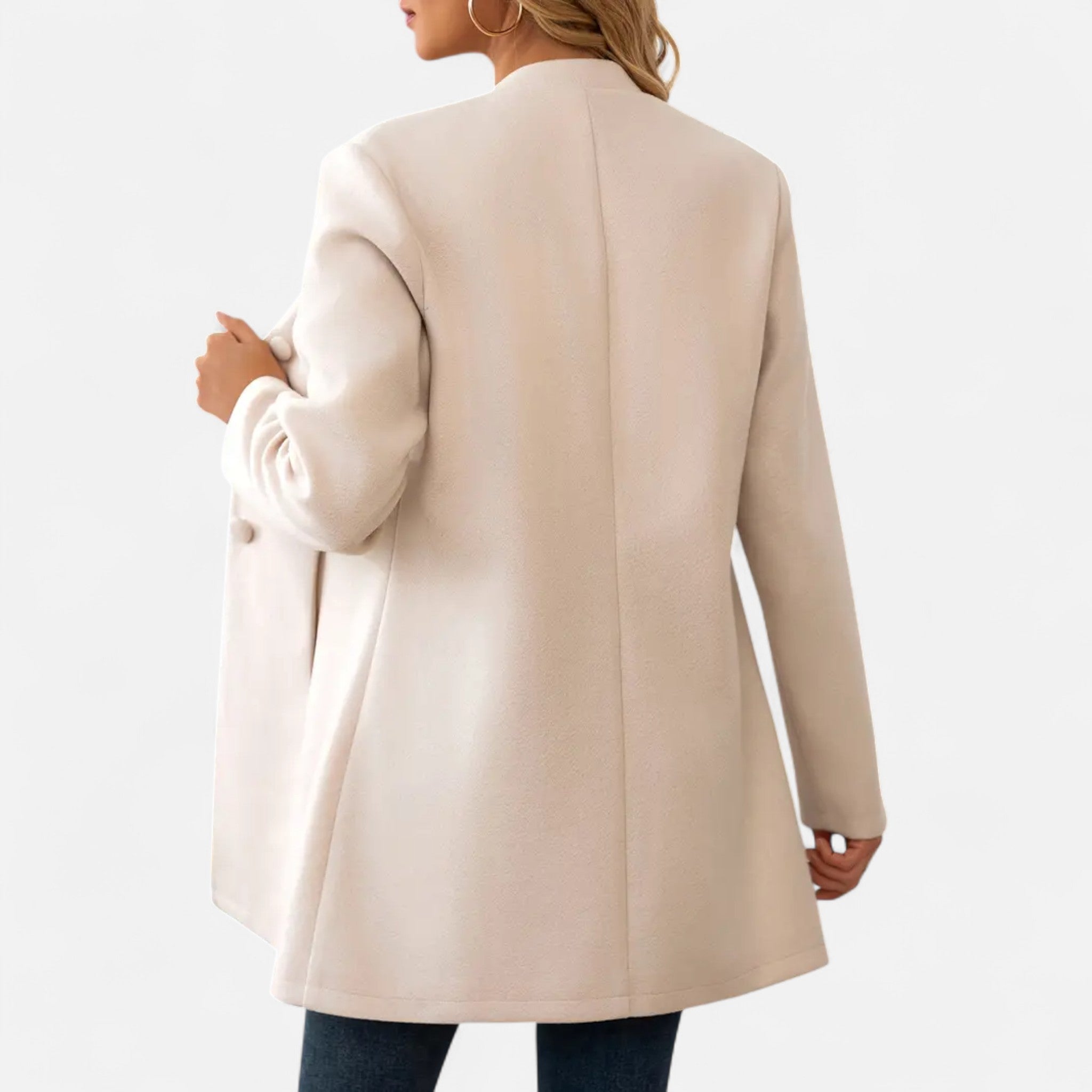 Velclairemode | Women's Mid-Length Jacket with Stand-Up Collar for Autumn and Winter