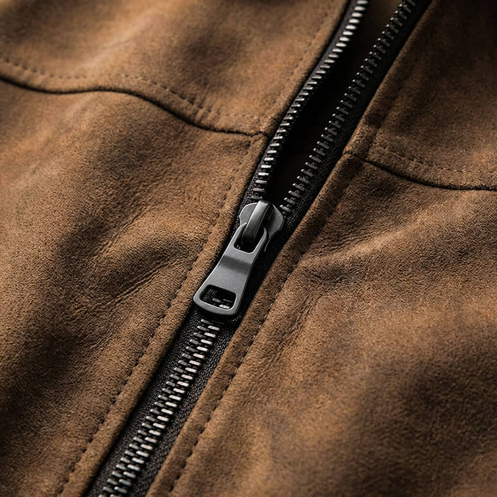 Pánská retro moto bunda z PU kůže s kapsami a zipem
