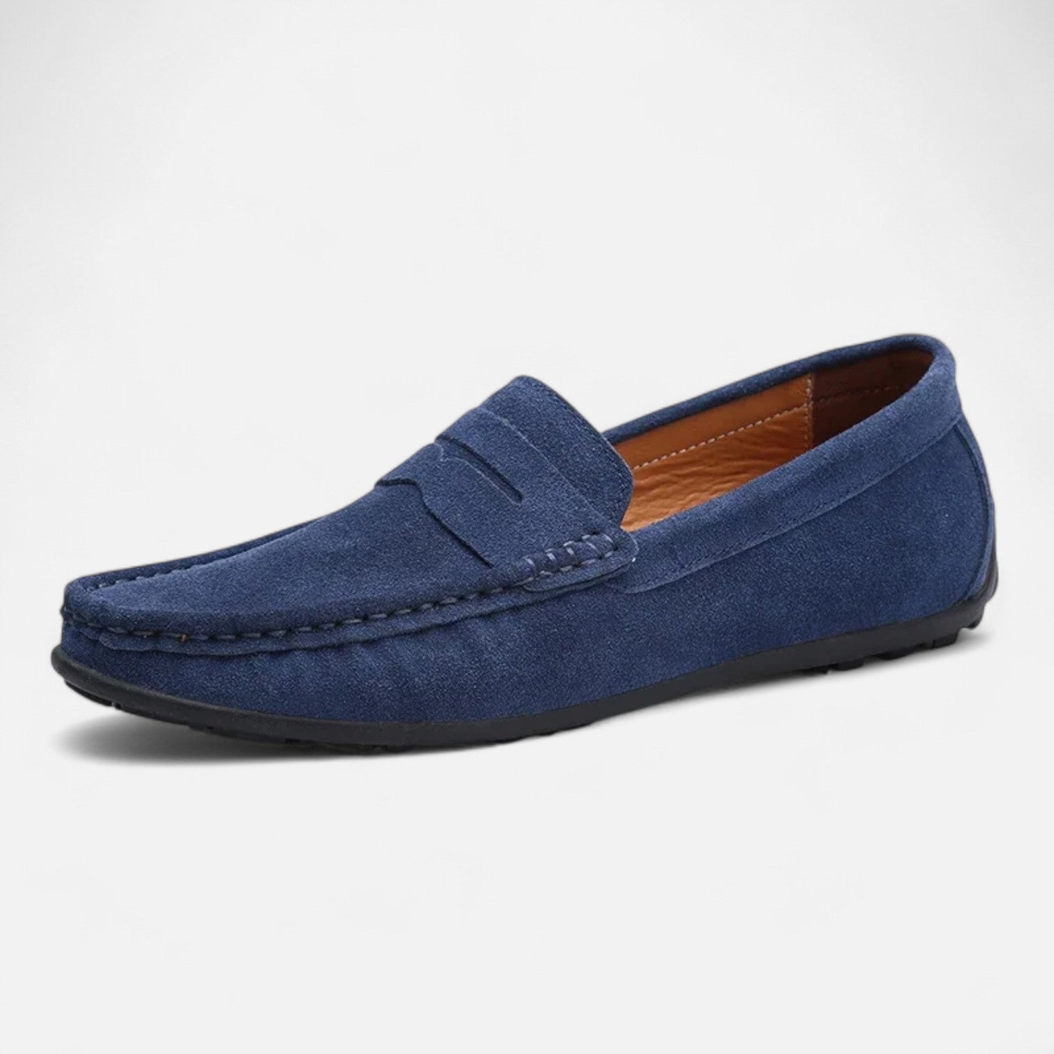 Velclairemode| Men's Luxury Suede Loafers - Handmade, Elegant Slip-On Style