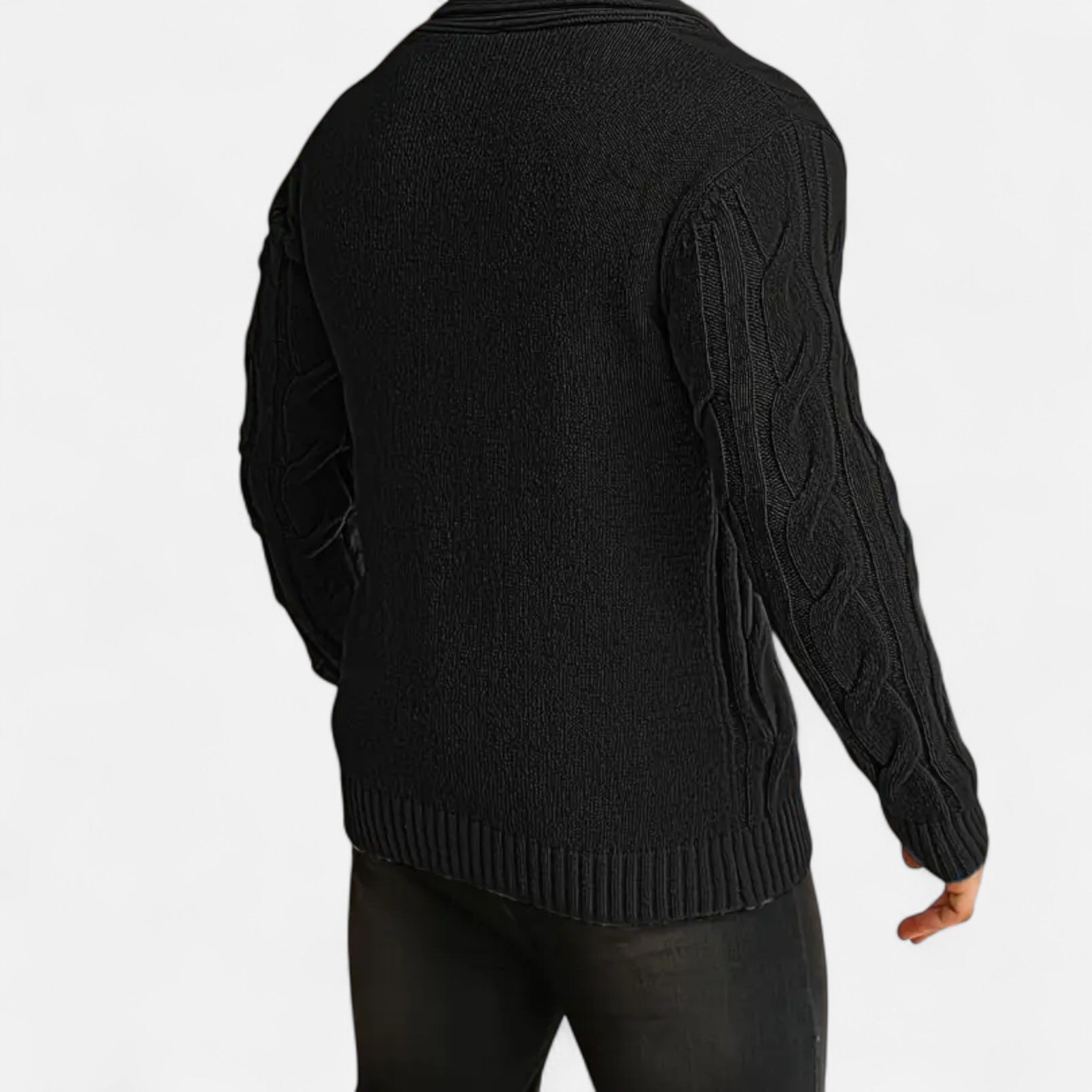 Velclairemode | Men's Cardigan Geometric Patterns Winter Elegance