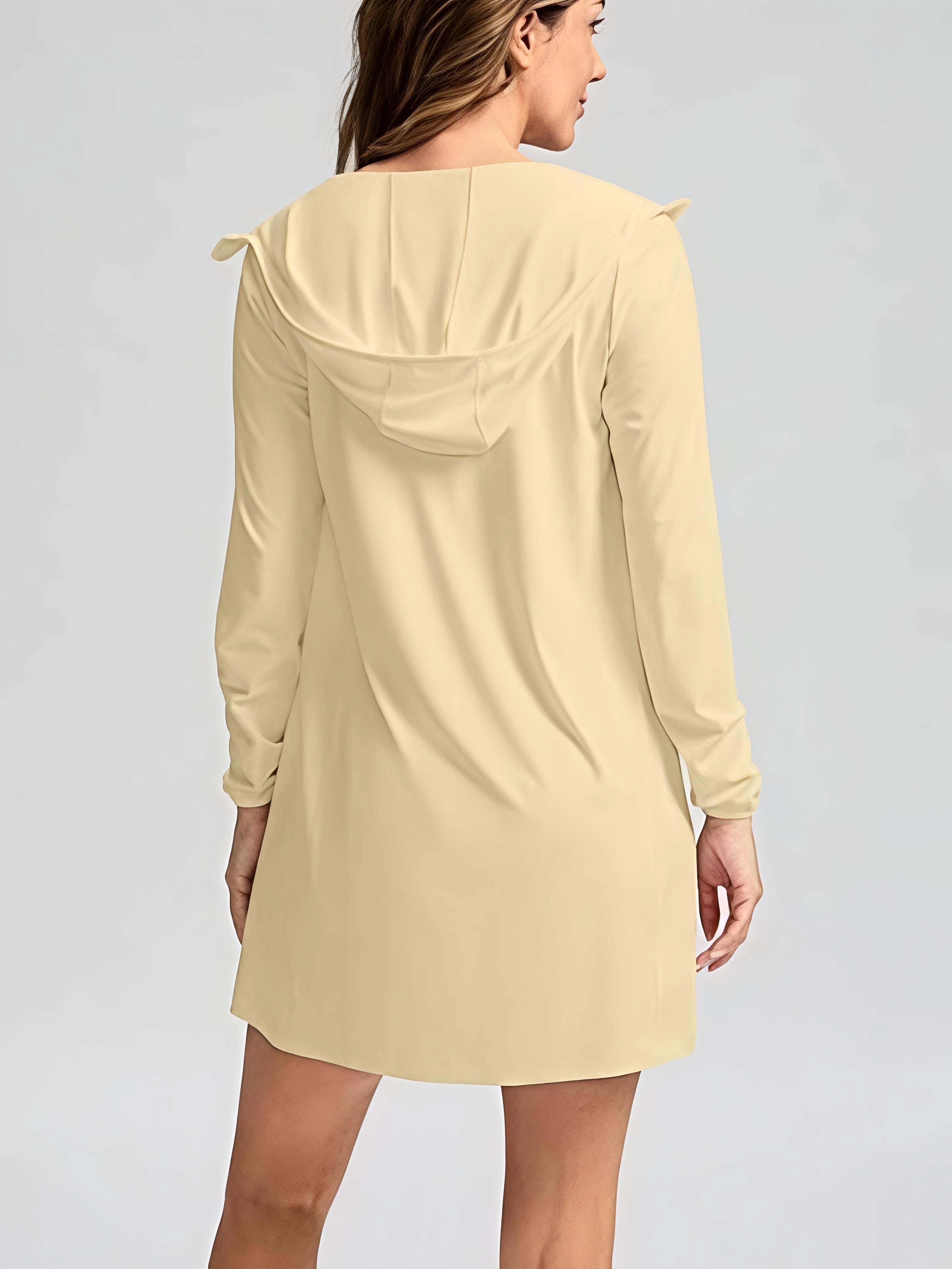 Women's UV Protection Hooded Bathing Top Beach Cover-Up Full Sun Protection