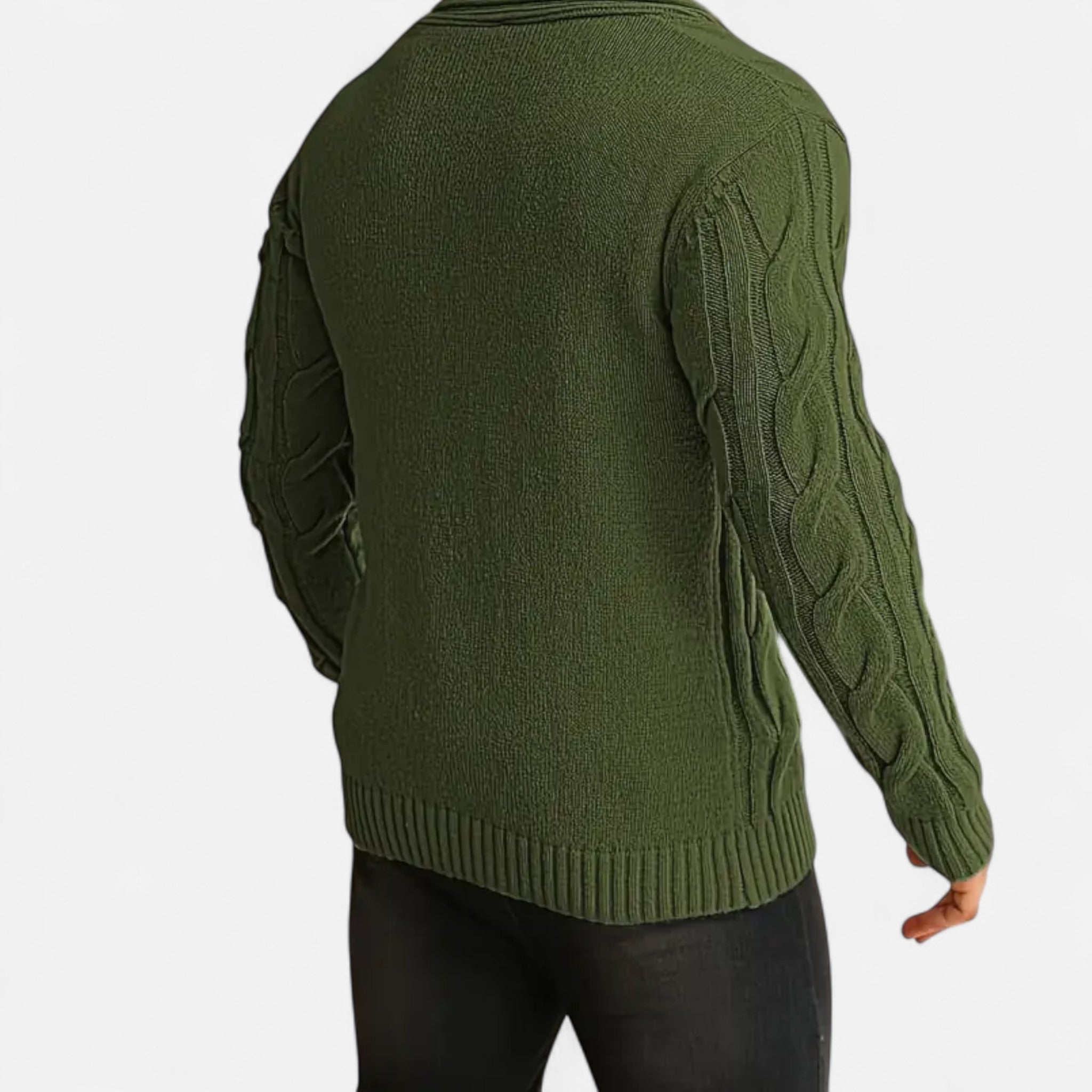 Velclairemode | Men's Cardigan Geometric Patterns Winter Elegance