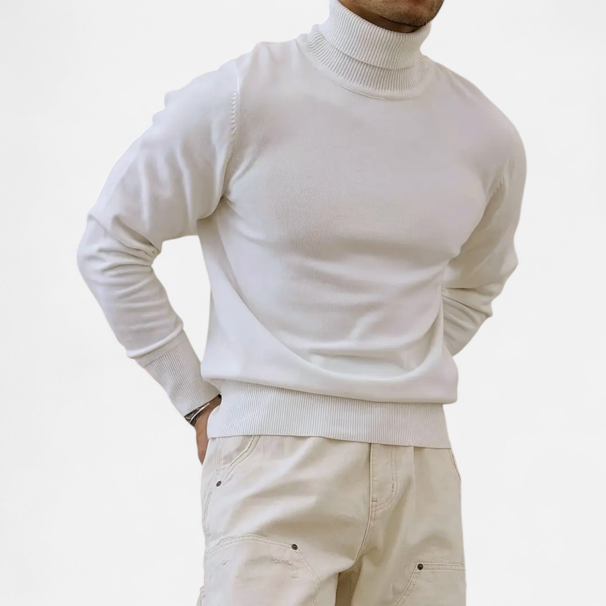 Velclairemode | Men's High Neck Slim Fit Sweater Autumn-Winter