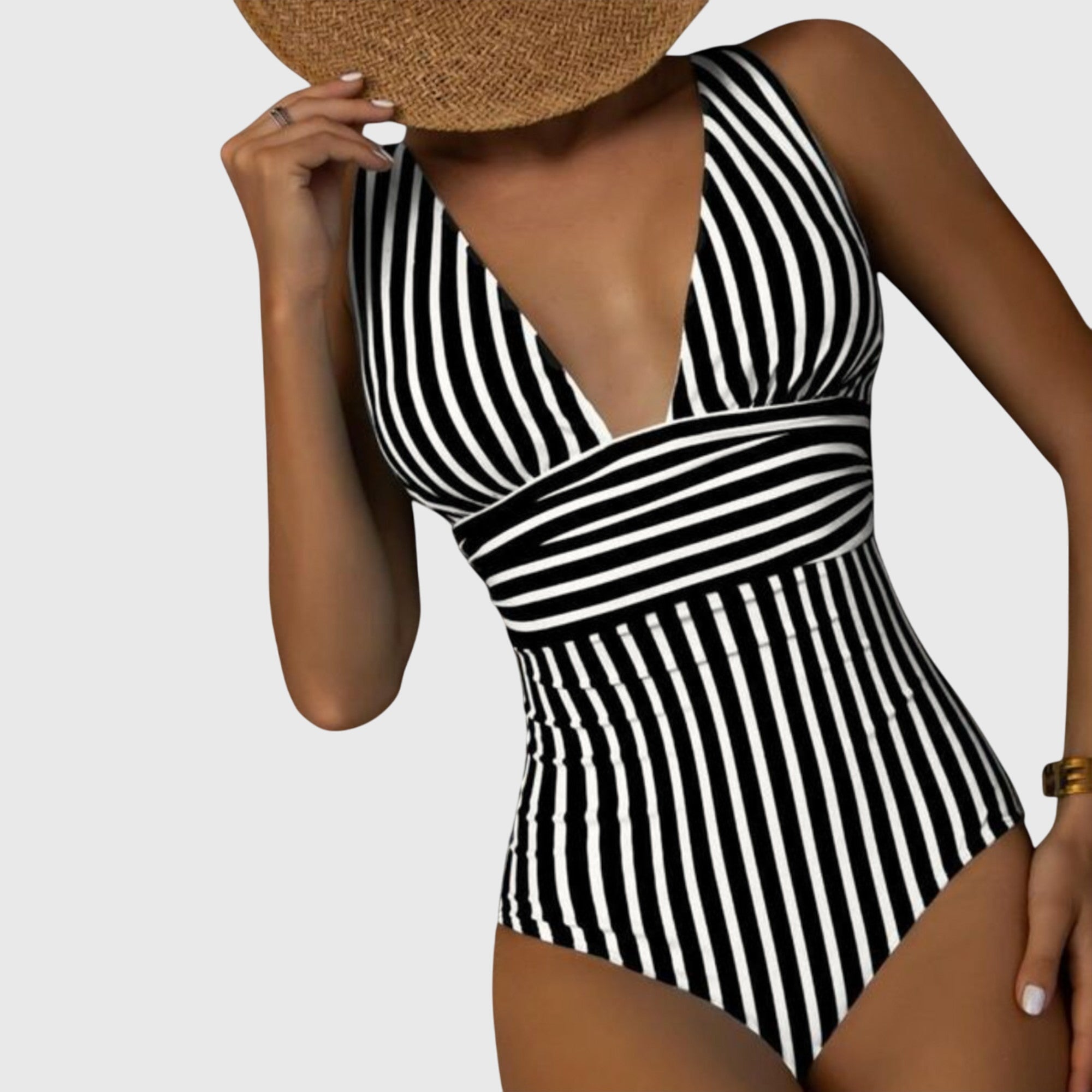 Maillot de bain une pièce rayé