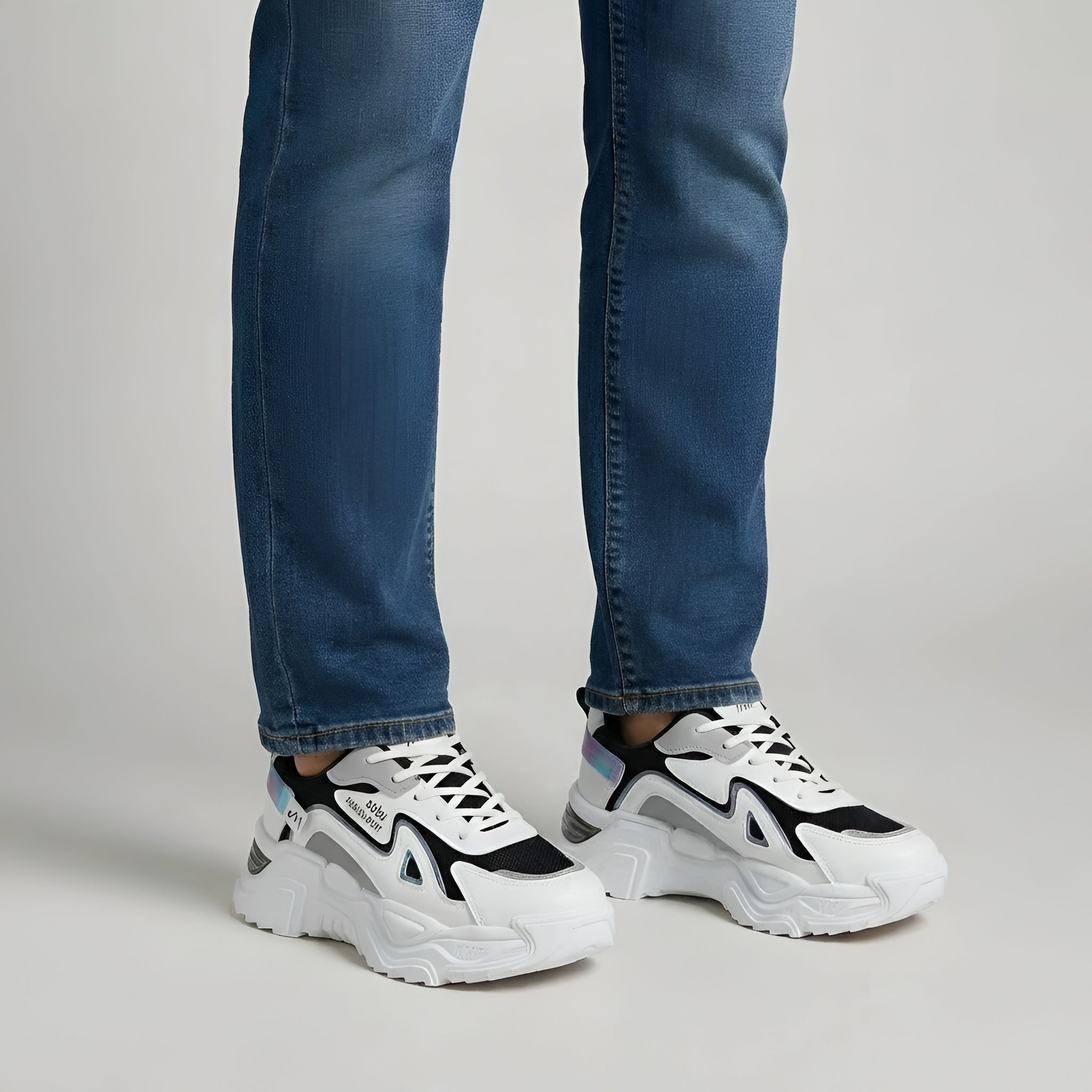 Sandales à Plateforme Chunky pour Femme Nu-pieds avec Semelle Haute et Lacets