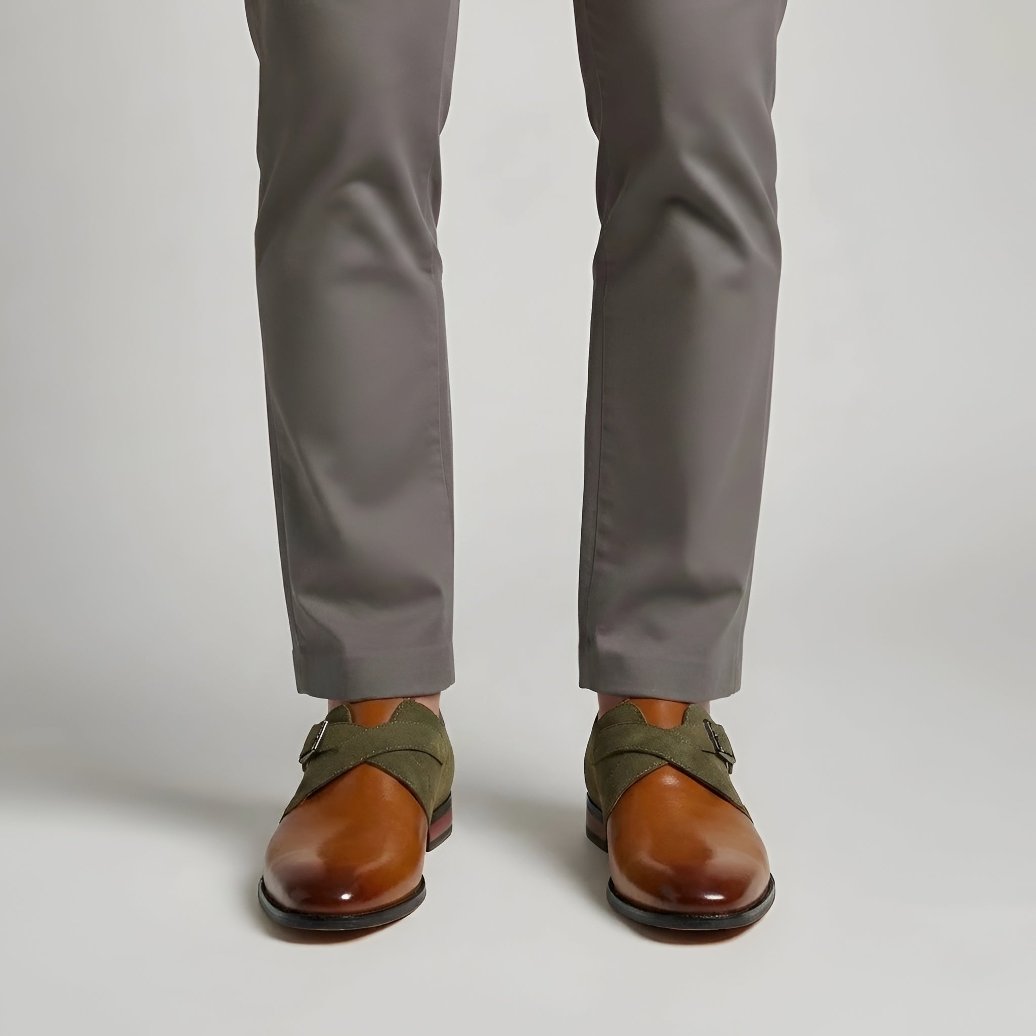 Men's Synthetic Leather Monk Strap Dress Shoes