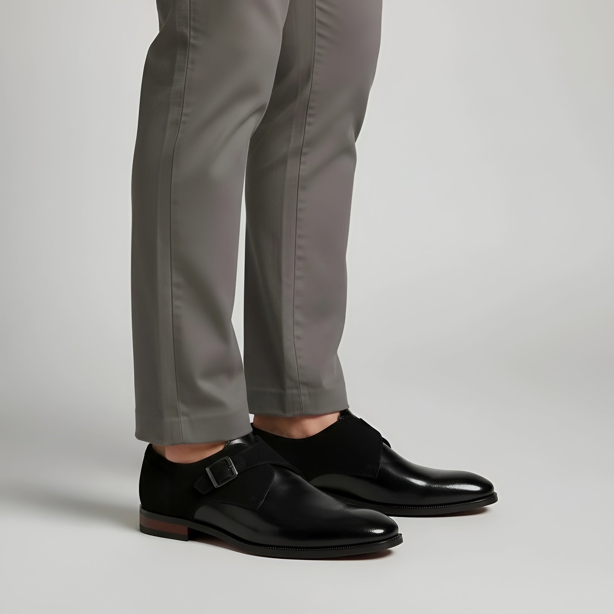 Men's Synthetic Leather Monk Strap Dress Shoes