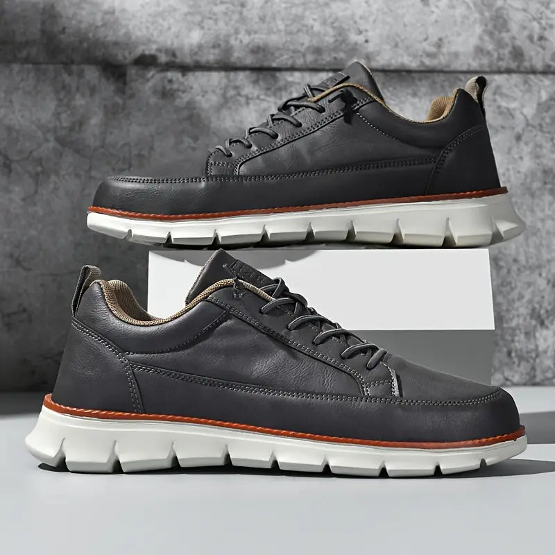 Sneakers uomo | pelle suola ammortizzante — uso quotidiano