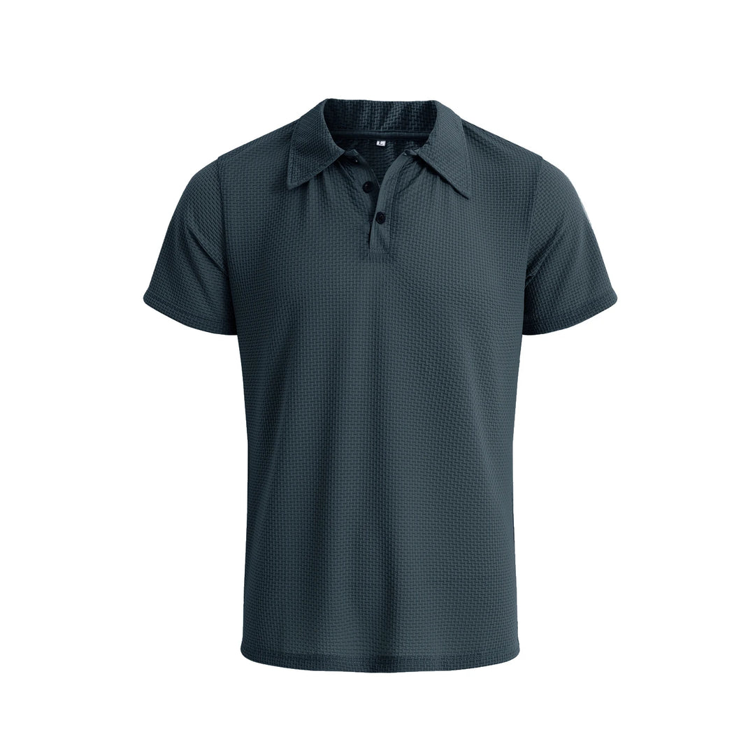 Polo texturé pour hommes — coupe classique — travail et loisirs