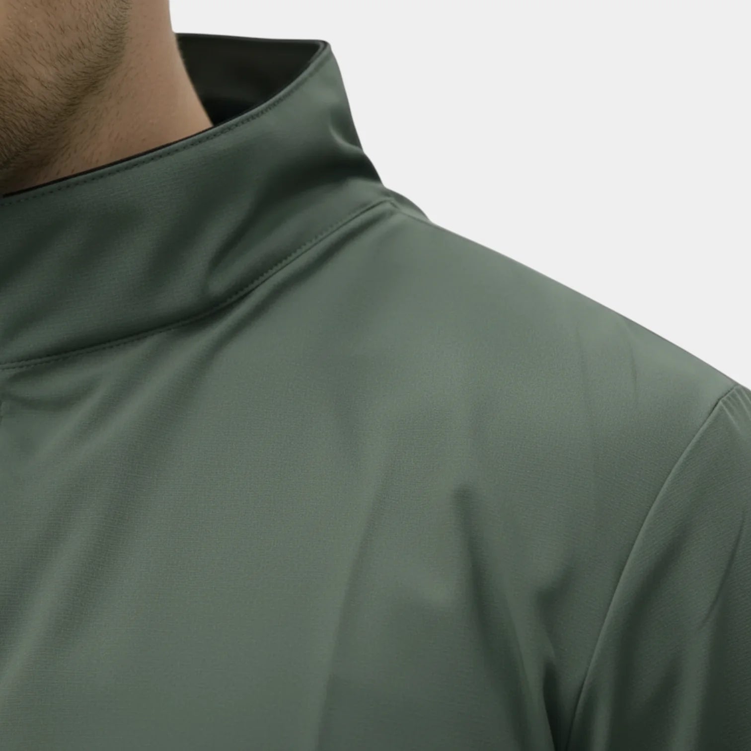 Veste de sport homme respirante zippée avec col montant pour course et fitness