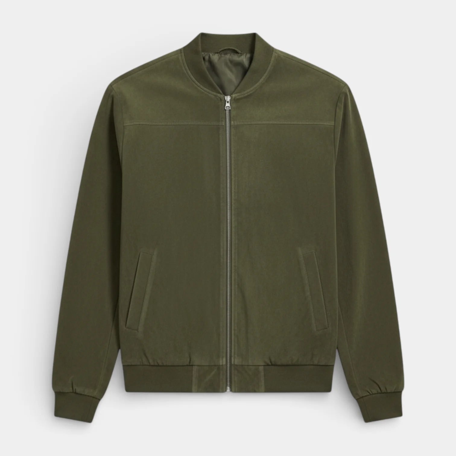 Veste bomber légère pour homme avec col montant et fermeture zippée intégrale