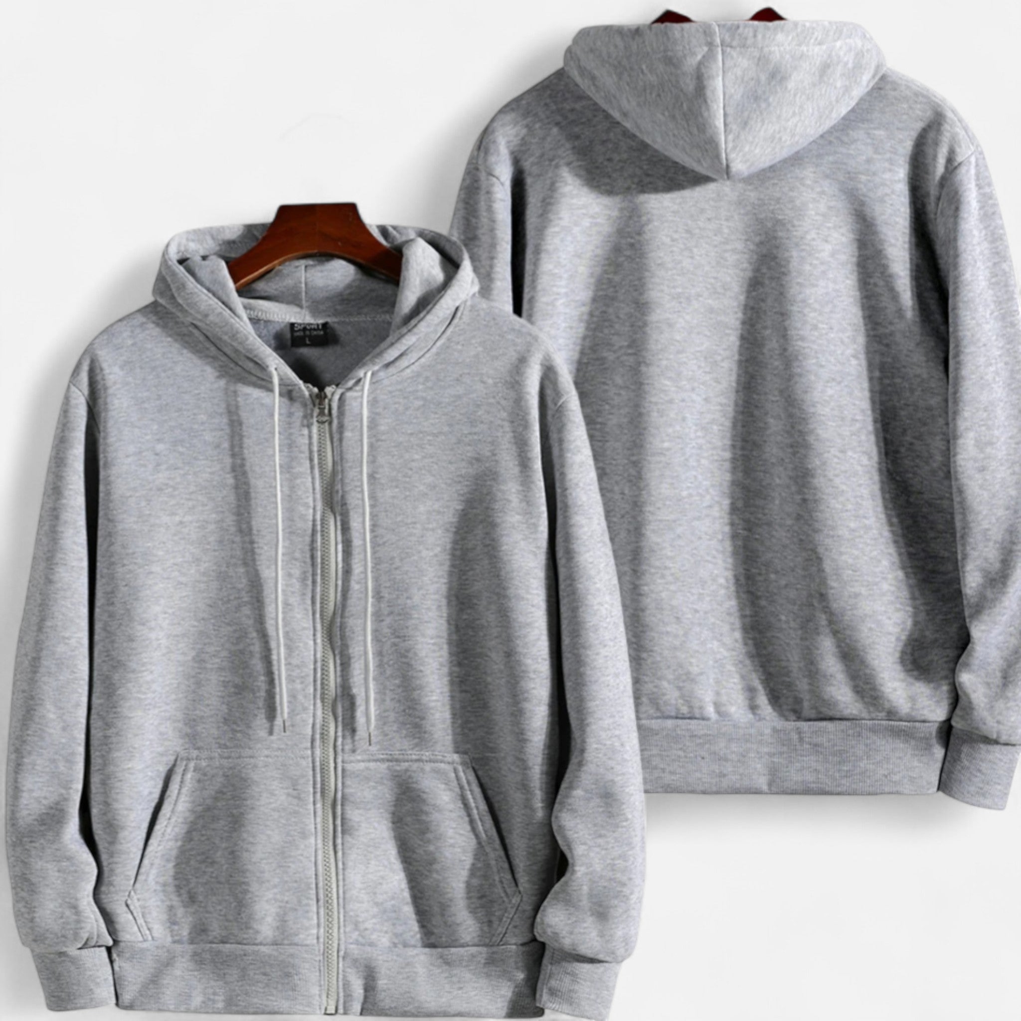 Velclairemode | Sweat Zippé à Capuche Unisexe – Confort Minimaliste & Style Urbain