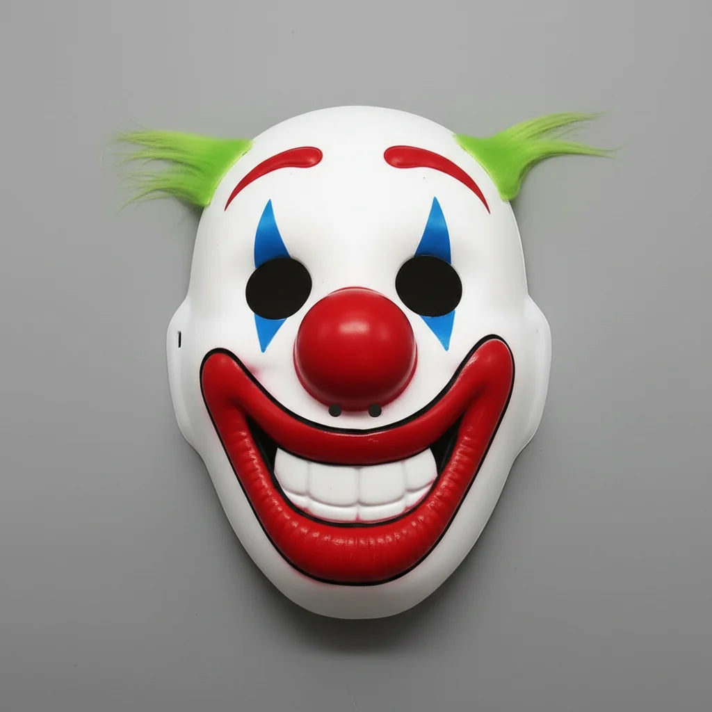 Směs zábavné klaunské masky na Halloween, cosplay, maškarní večírek pro dospělé, noční