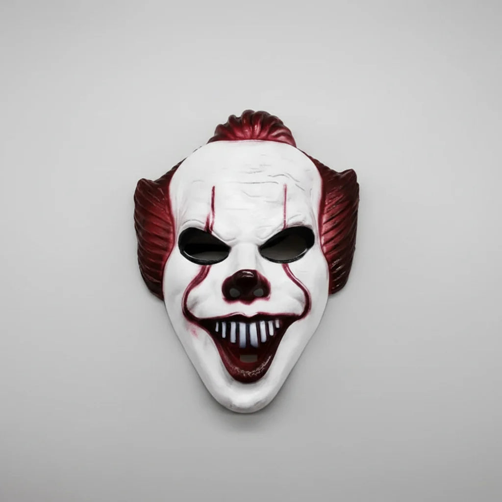 Směs zábavné klaunské masky na Halloween, cosplay, maškarní večírek pro dospělé, noční