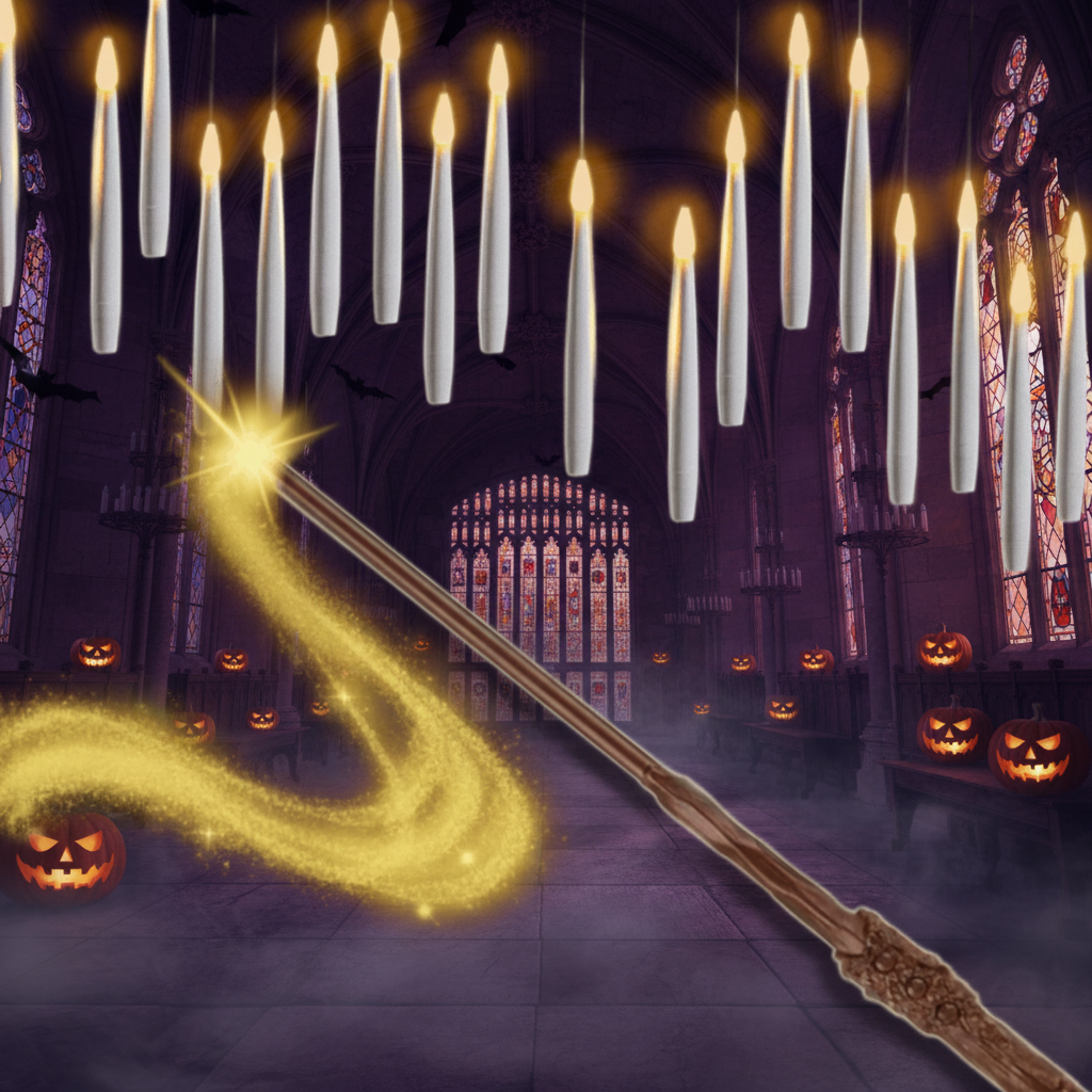 Plovoucí LED svíčky Halloween dekorace s dálkovým ovládáním bez plamene pro noc