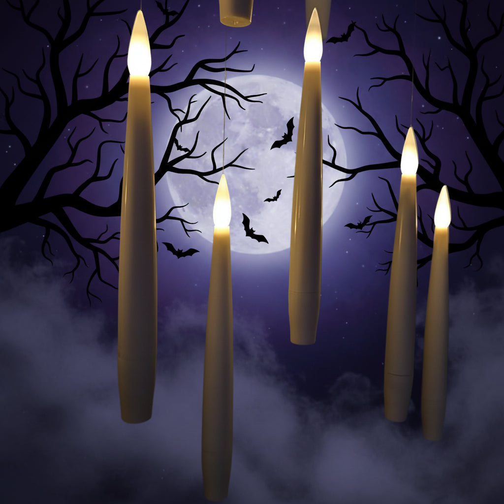 EBougies LED Flottantes Halloween Décoration Télécommande Sans Flamme Nuit