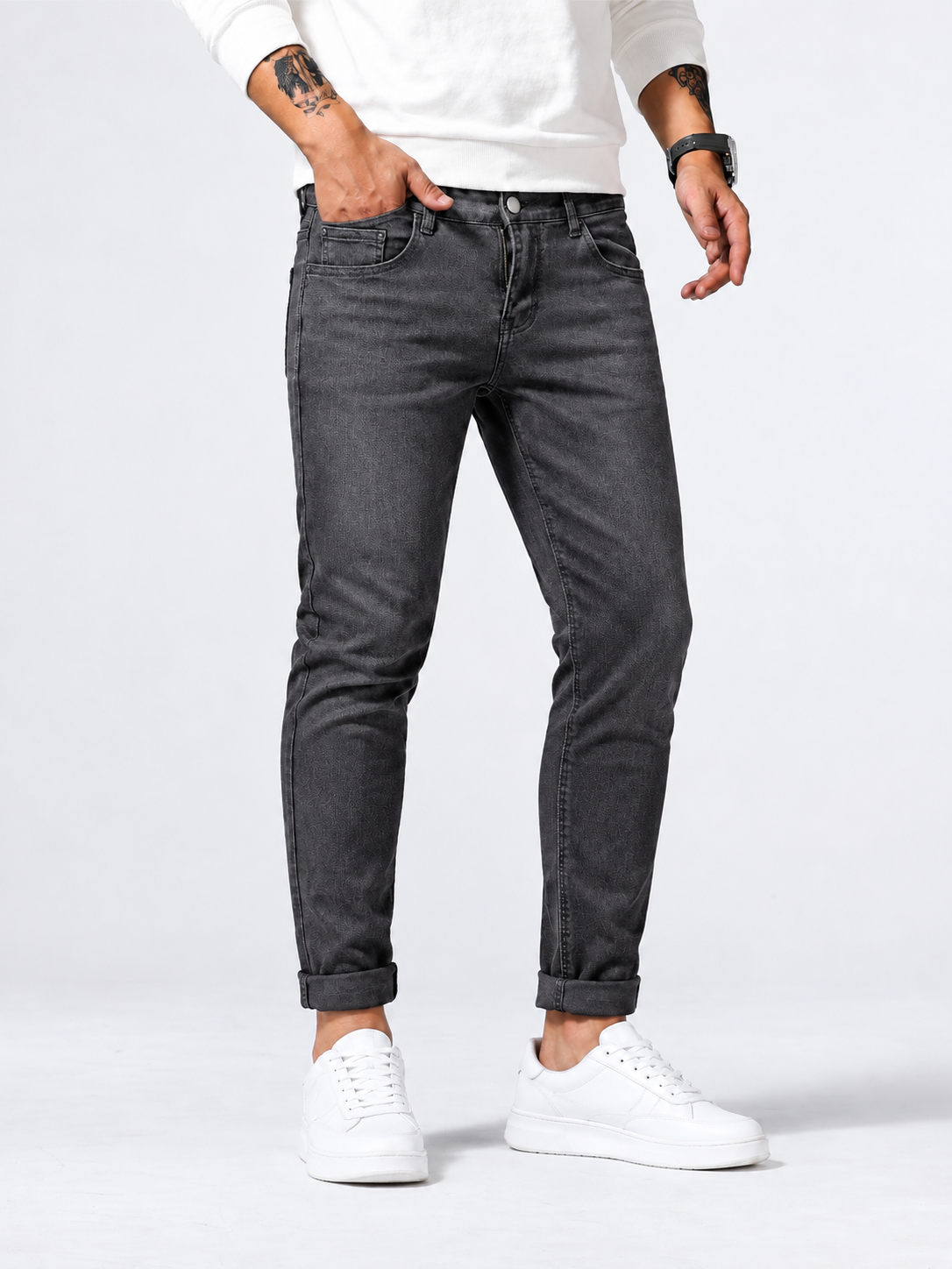 Men’s Jeans, Straight Cut, Everyday, Washed Effect, Casual, Timeless Style