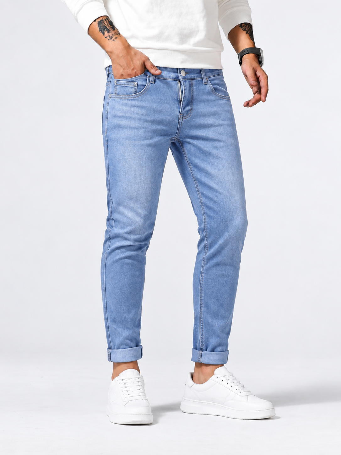 Men’s Jeans, Straight Cut, Everyday, Washed Effect, Casual, Timeless Style