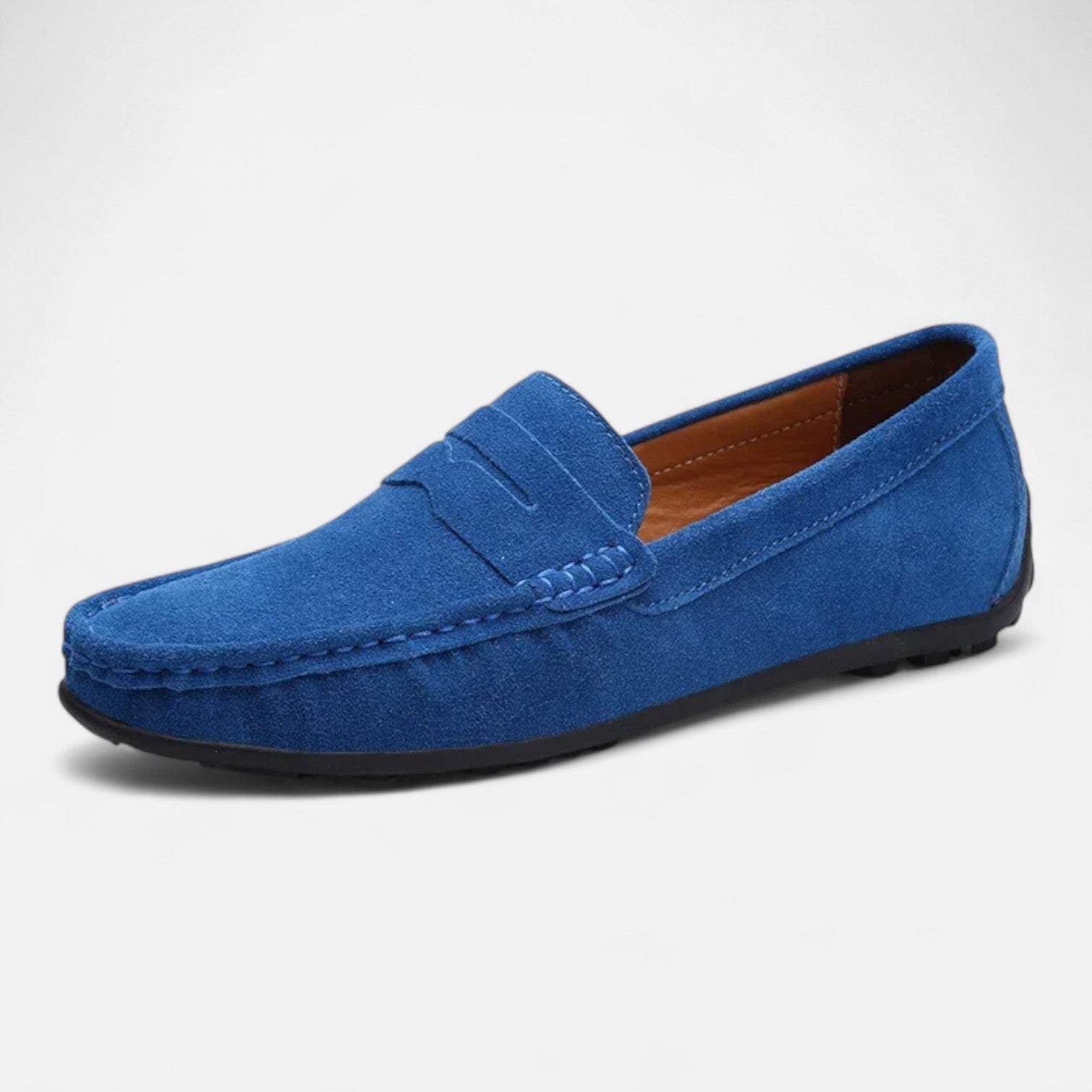 Velclairemode| Men's Luxury Suede Loafers - Handmade, Elegant Slip-On Style