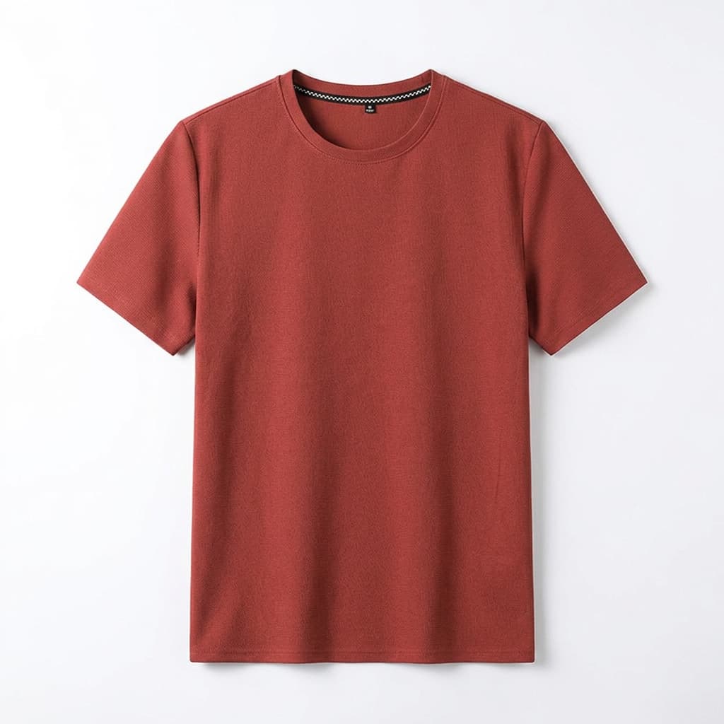 Men's waffle knit T-shirt — modern fit — casual and leisure