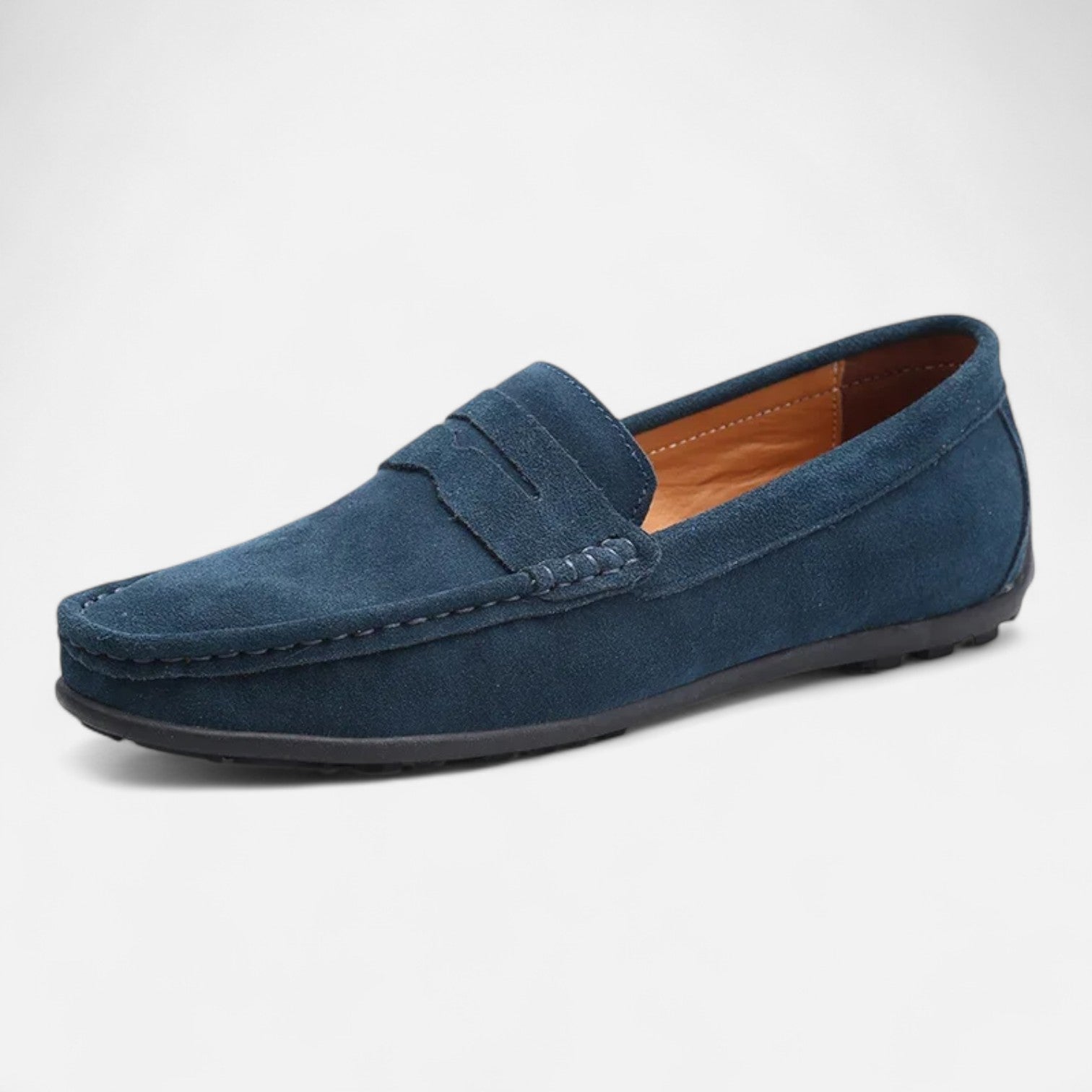 Velclairemode| Men's Luxury Suede Loafers - Handmade, Elegant Slip-On Style