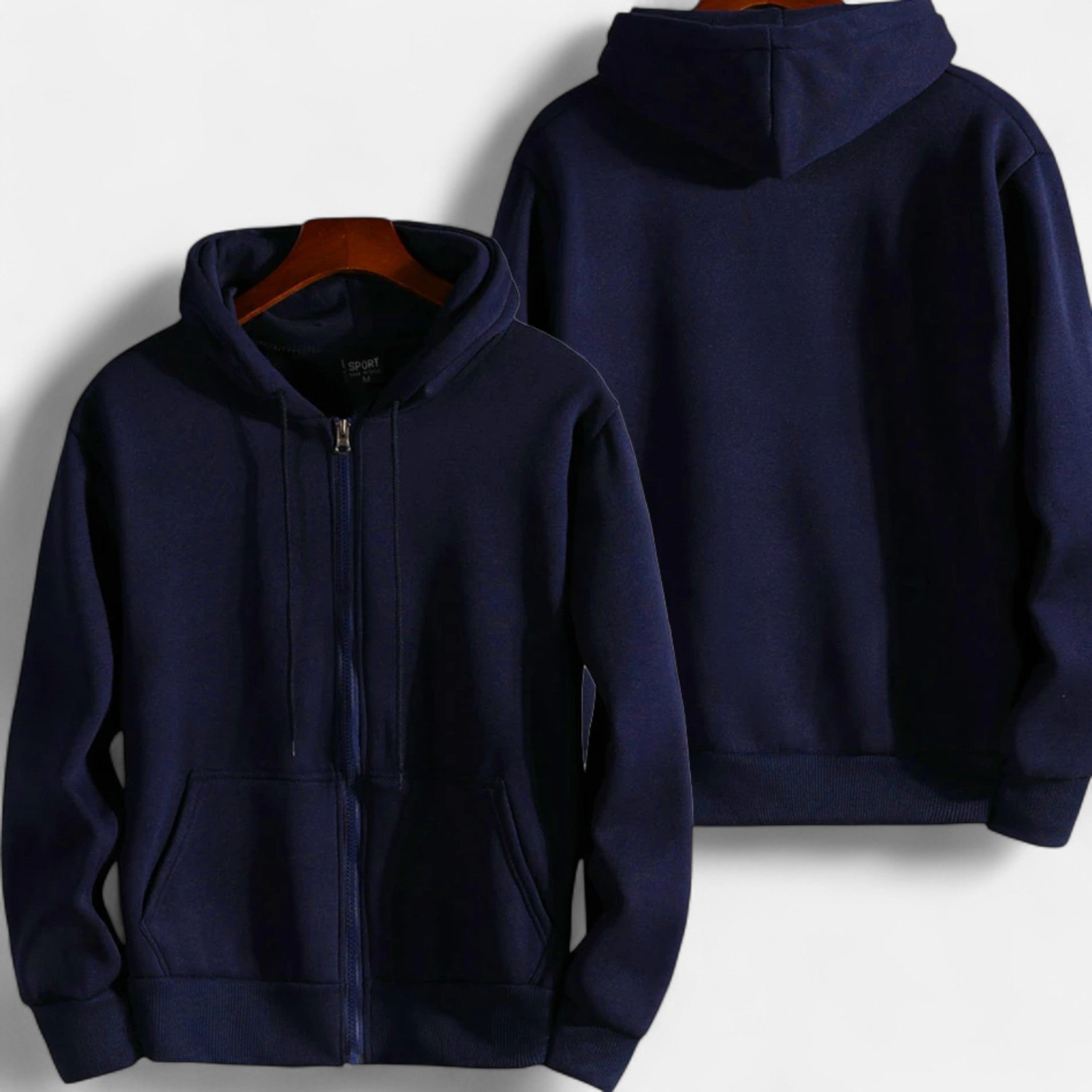 Velclairemode | Sweat Zippé à Capuche Unisexe – Confort Minimaliste & Style Urbain