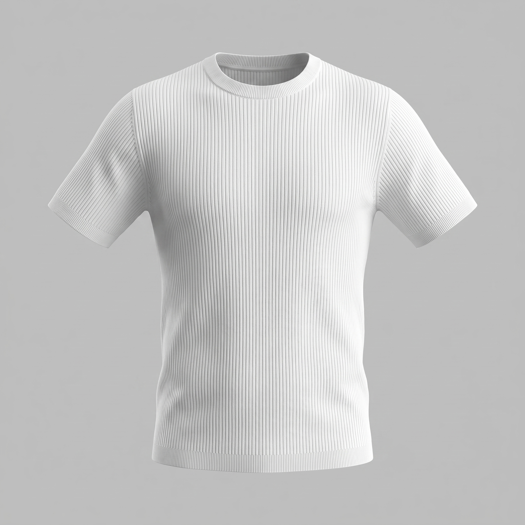 Camiseta de Malha Fina com Gola Redonda