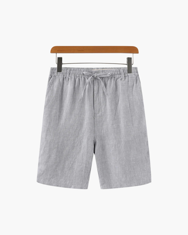 Shorts i linned med lige snit